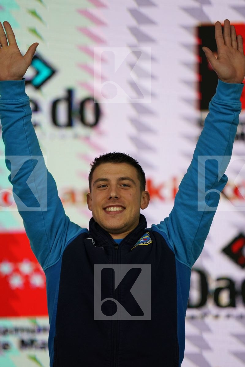 MATTIA BUSATO (ITALY) in Senior Male Kata - Podium ceremony