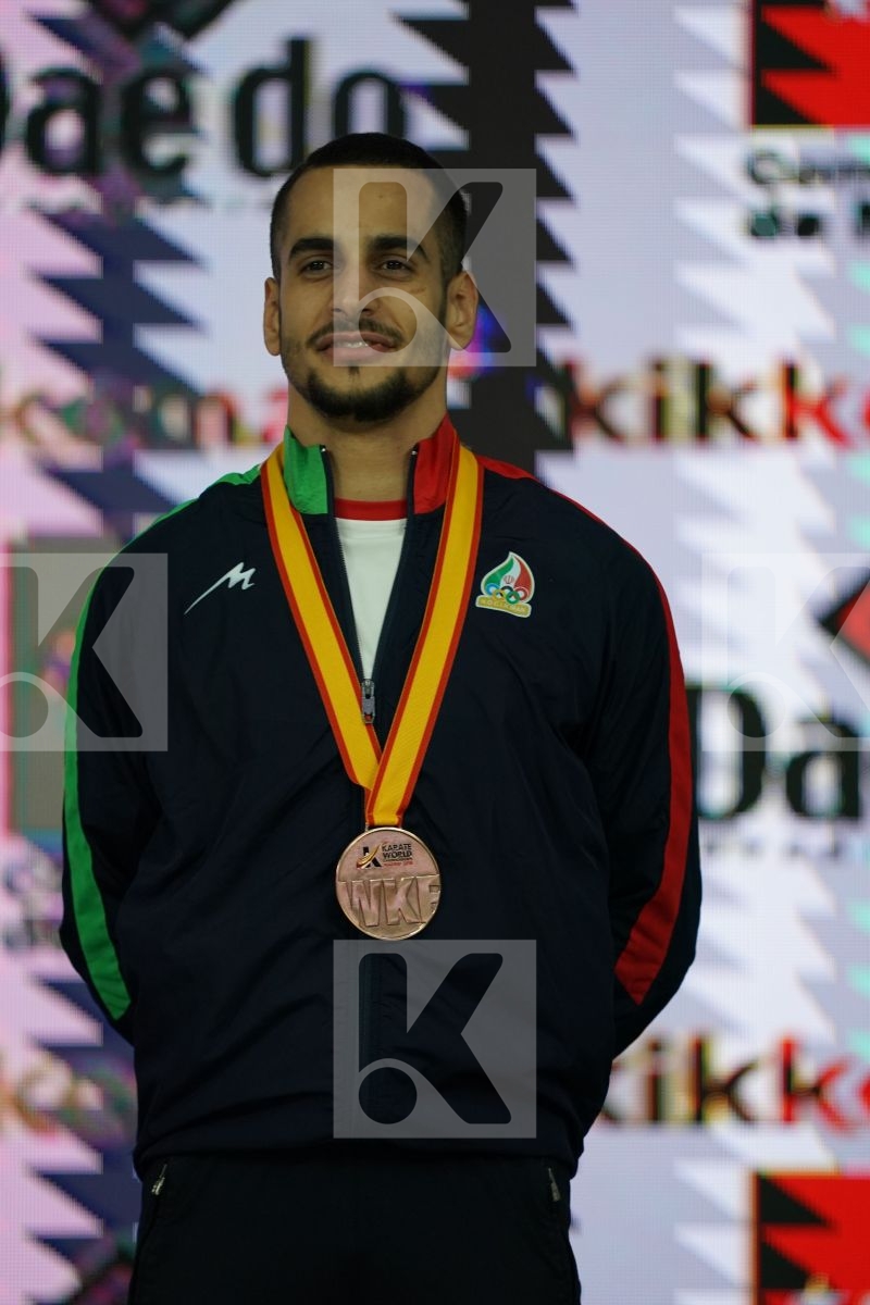 HAMOON DERAFSHIPOUR (ISLAMIC REPUBLIC OF IRAN) in Senior Kumite -67 Kg - Podium ceremony