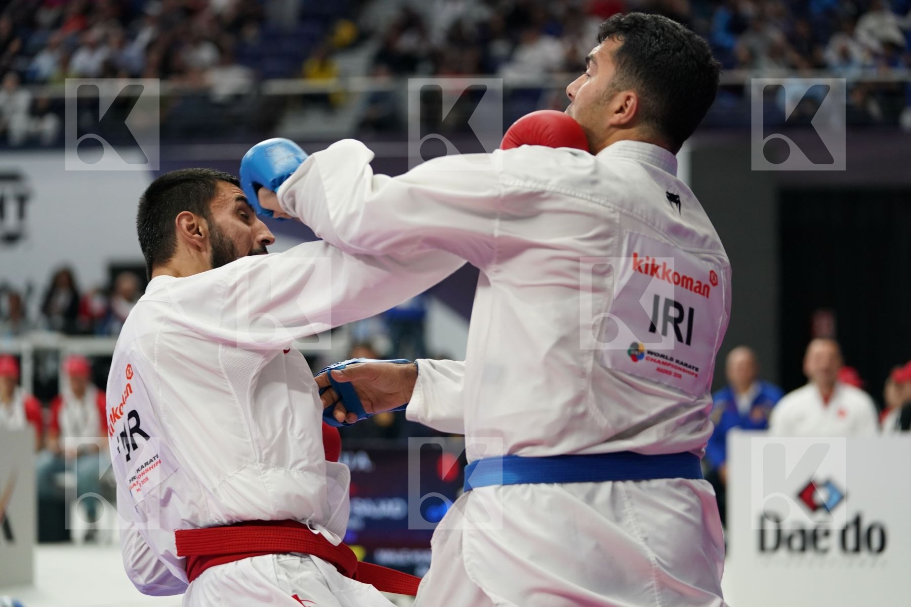 ALPARSLAN YAMANOGLU (TURKEY) vs SAJAD GANJZADEH (ISLAMIC REPUBLIC OF IRAN) in Senior Kumite 84+ Kg - Qualification