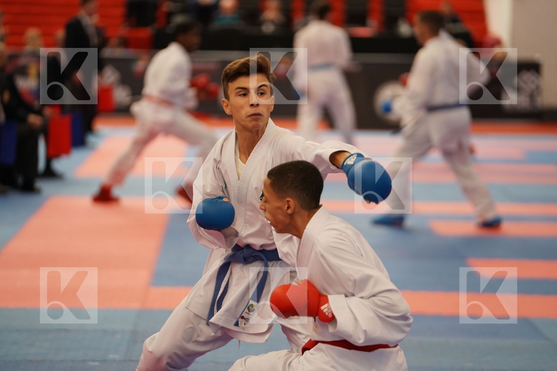 HELLAL AMINE (FRANCE) vs AZEVEDO AFONSO (PORTUGAL) in Cadet Kumite Male -52 Kg - Bronze bout