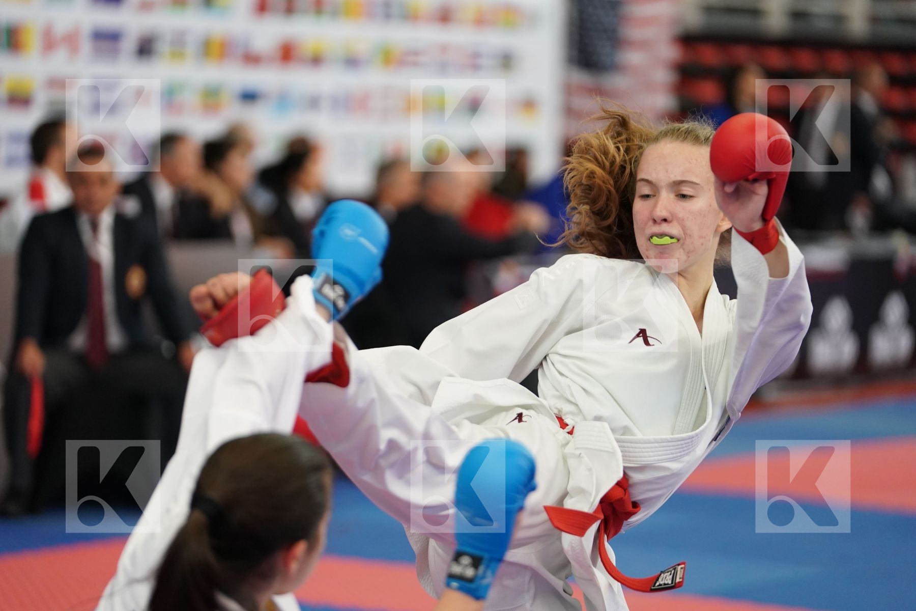 REPIC JERCA (SLOVENIA) vs LOBATO SANCHEZ IONA (SPAIN) in Cadet Kumite Female -54 Kg - Bronze bout