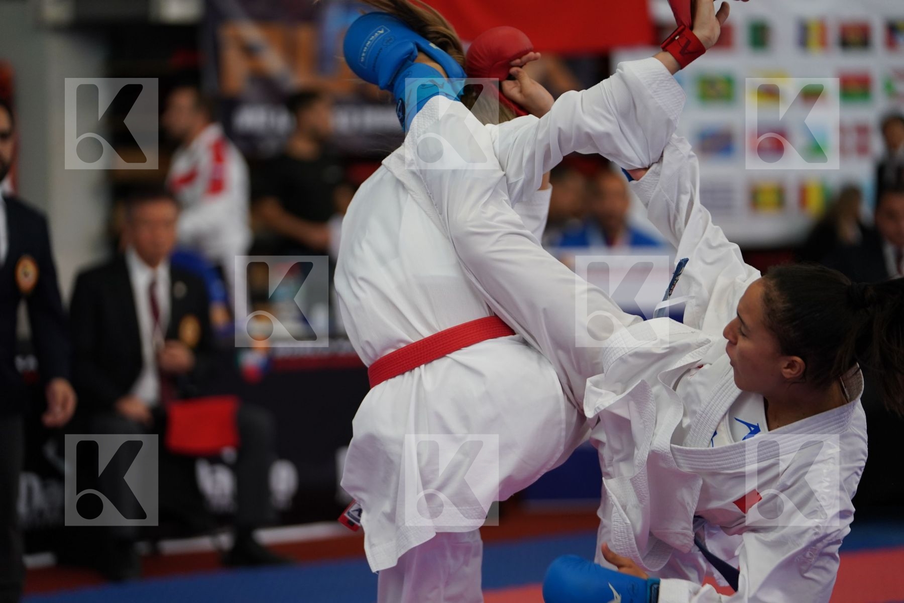 MUKHAT AIDOS (KAZAKHSTAN) vs VON PLATEN HALLERMUND AUGUST (DENMARK) in Cadet Kumite Male -63 Kg - Bronze bout