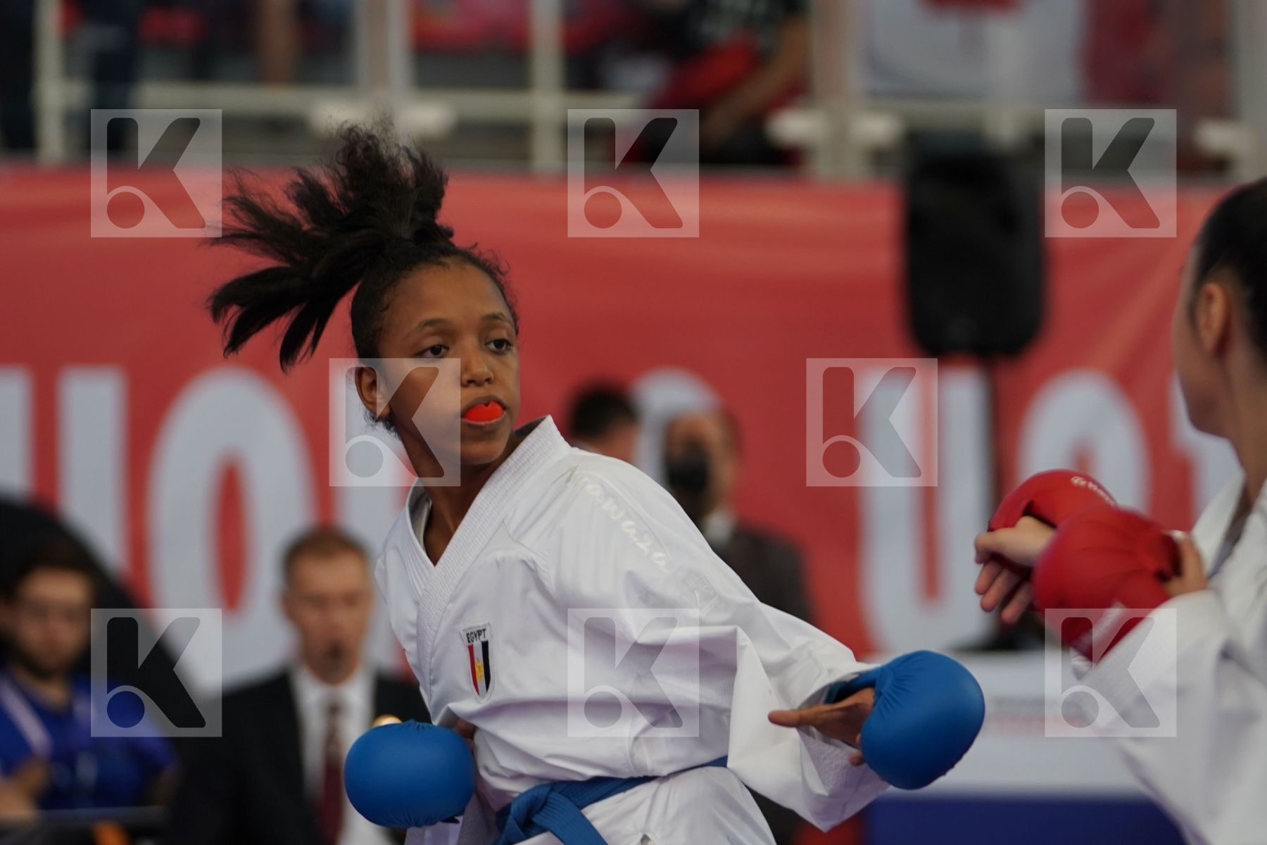 OZDEMIR MUSERREF (TURKEY) vs SOROUR FATMA (EGYPT) in Cadet Kumite Female -47 Kg - Podium ceremony