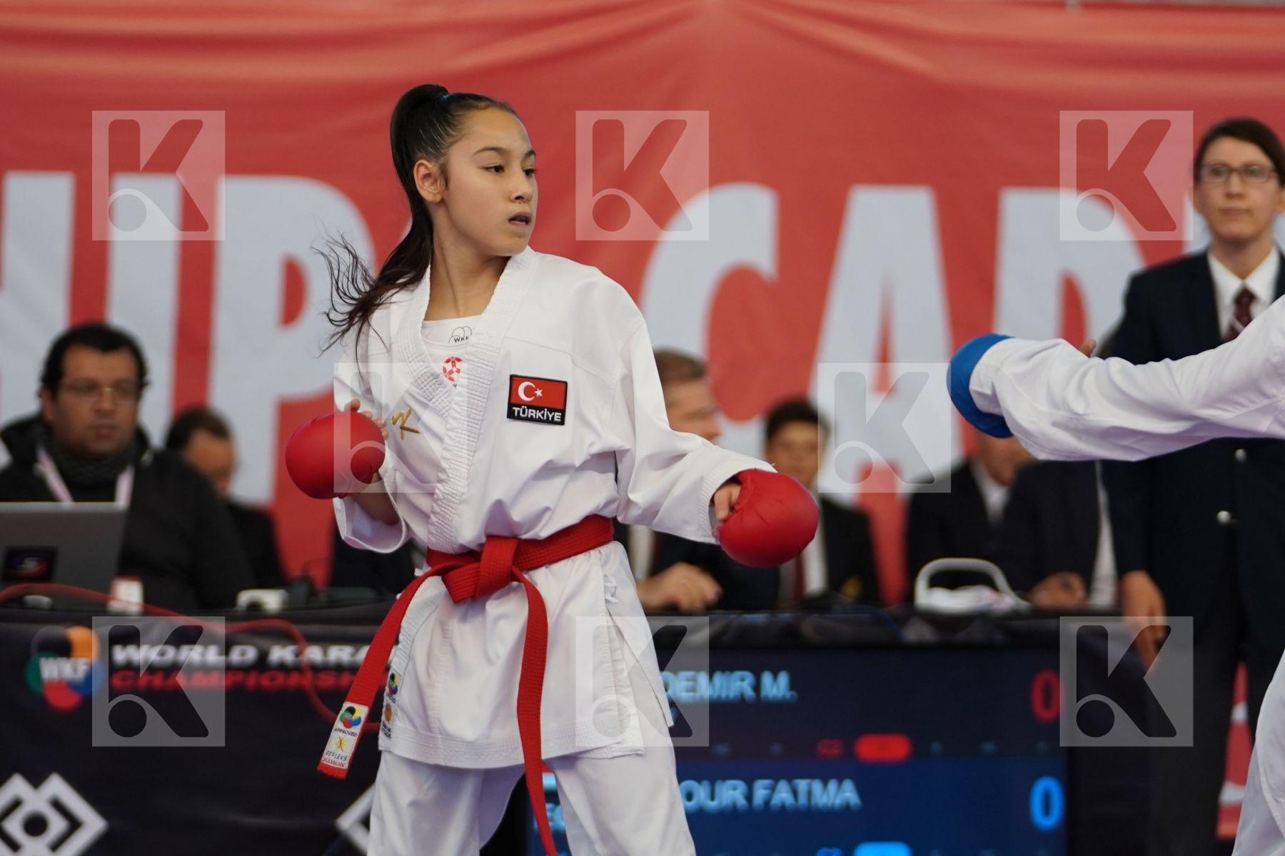 OZDEMIR MUSERREF (TURKEY) vs SOROUR FATMA (EGYPT) in Cadet Kumite Female -47 Kg - Podium ceremony