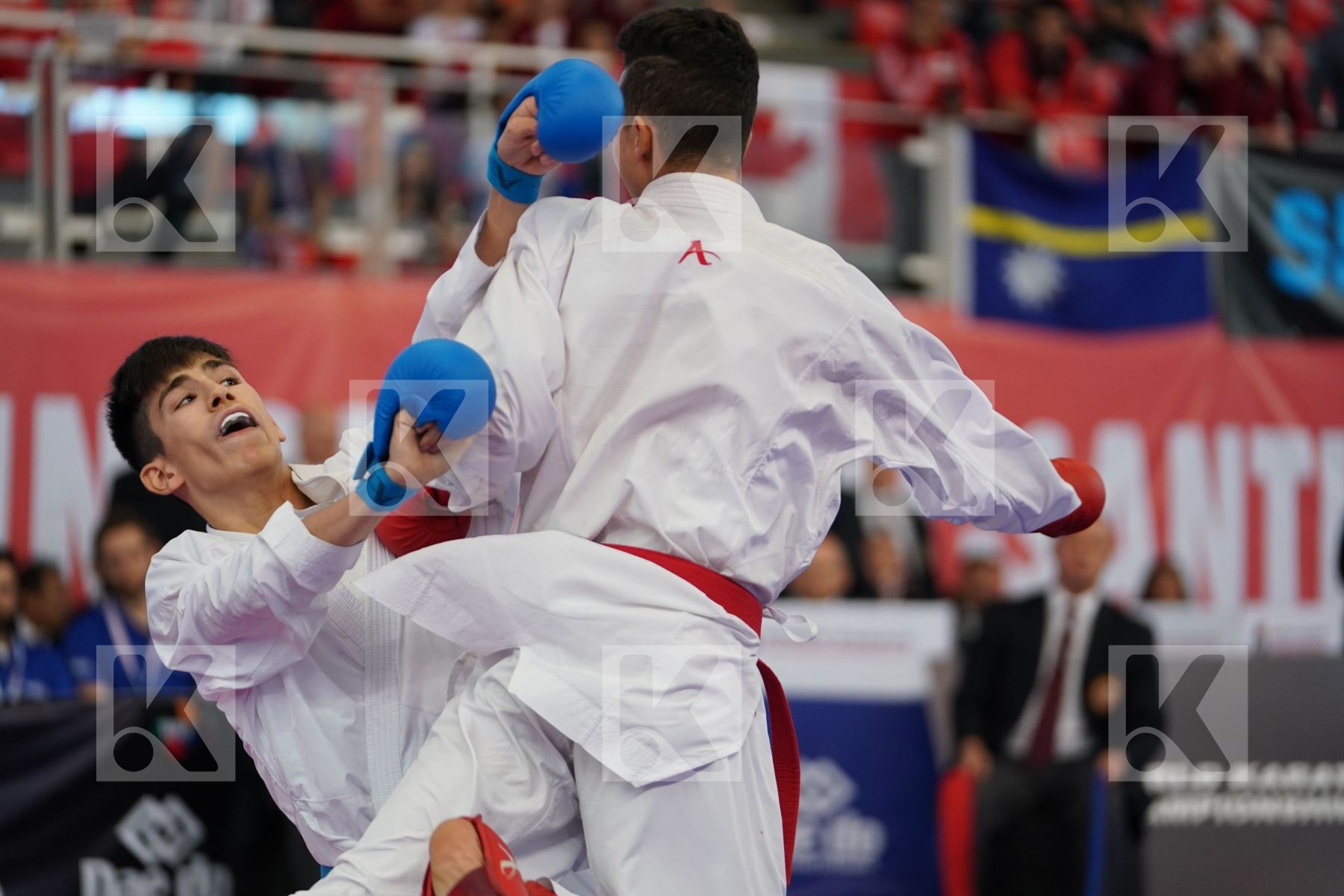 AL NAJJAR SAEED (JORDAN) vs OEZDEMIR MUHAMMED (GERMANY) in Cadet Kumite Male -52 Kg - Podium ceremony