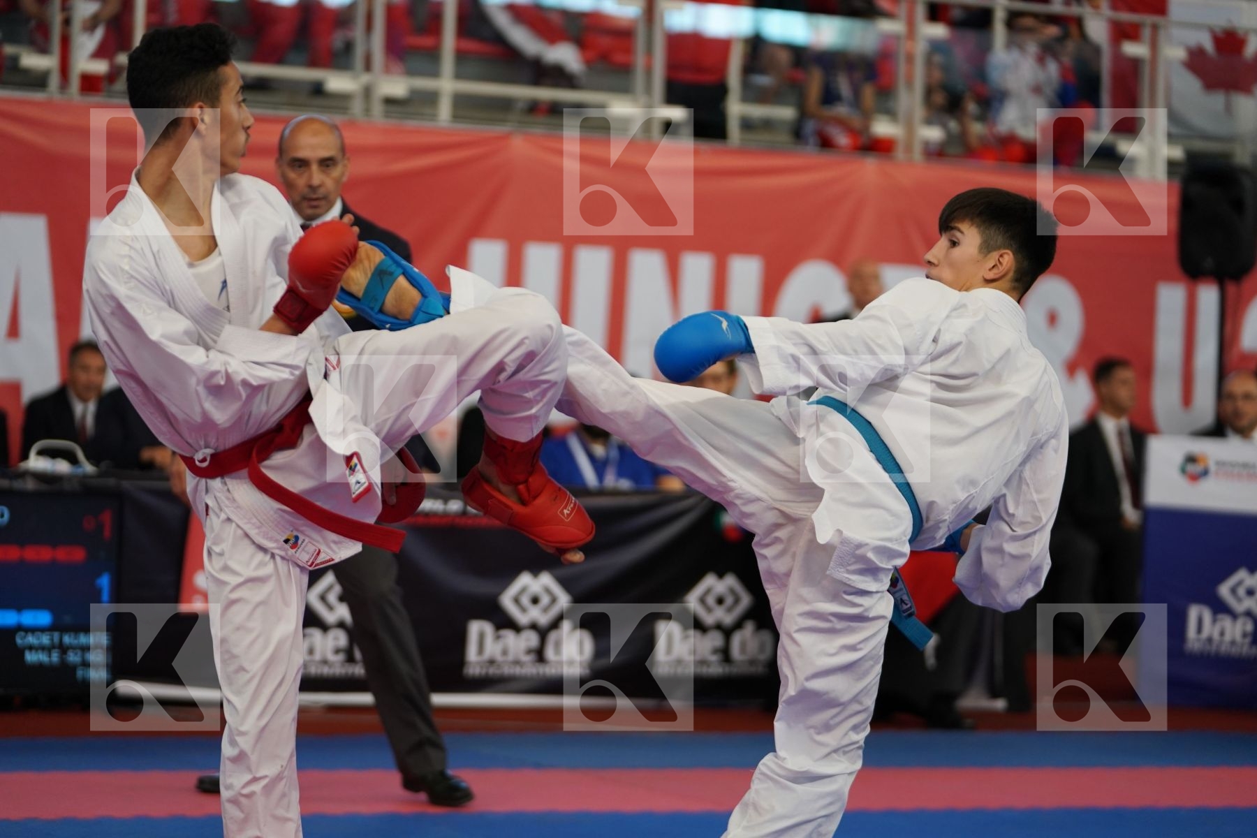 AL NAJJAR SAEED (JORDAN) vs OEZDEMIR MUHAMMED (GERMANY) in Cadet Kumite Male -52 Kg - Podium ceremony