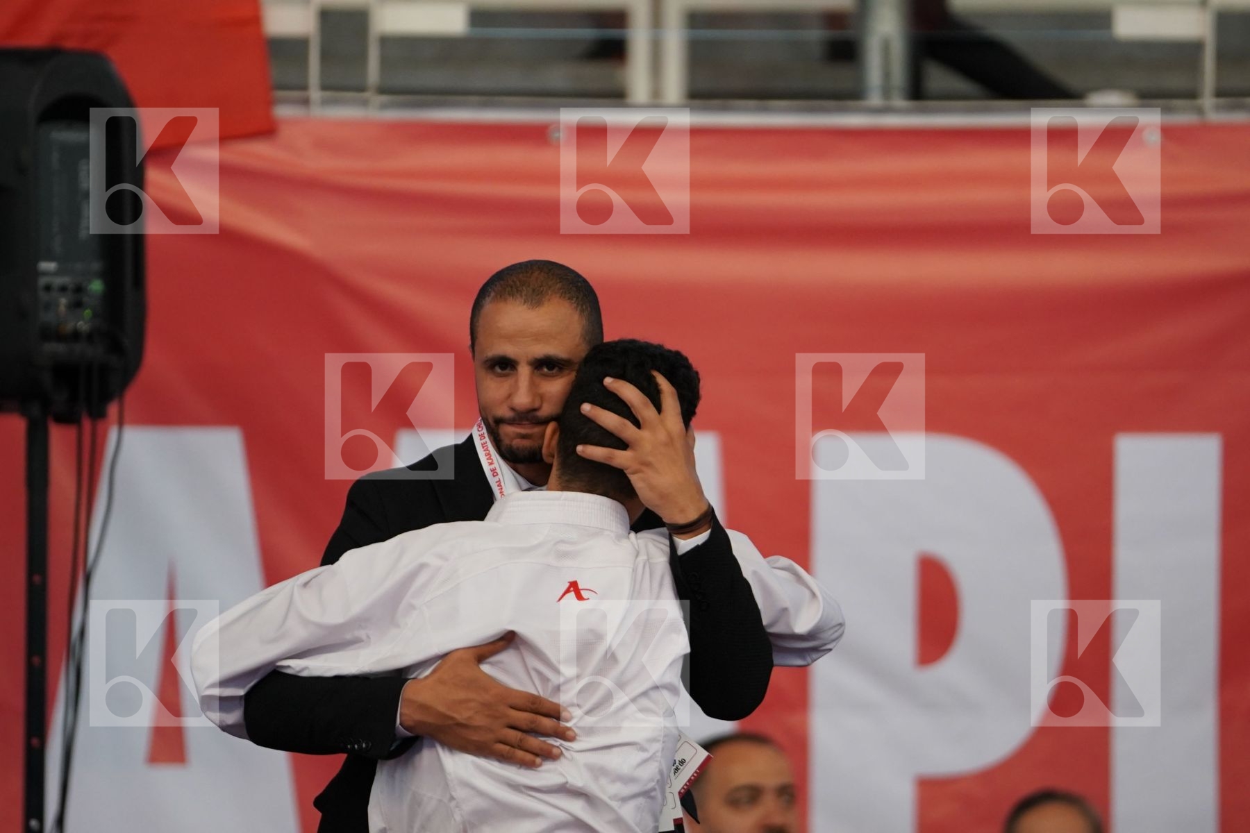 AL NAJJAR SAEED (JORDAN) vs OEZDEMIR MUHAMMED (GERMANY) in Cadet Kumite Male -52 Kg - Podium ceremony