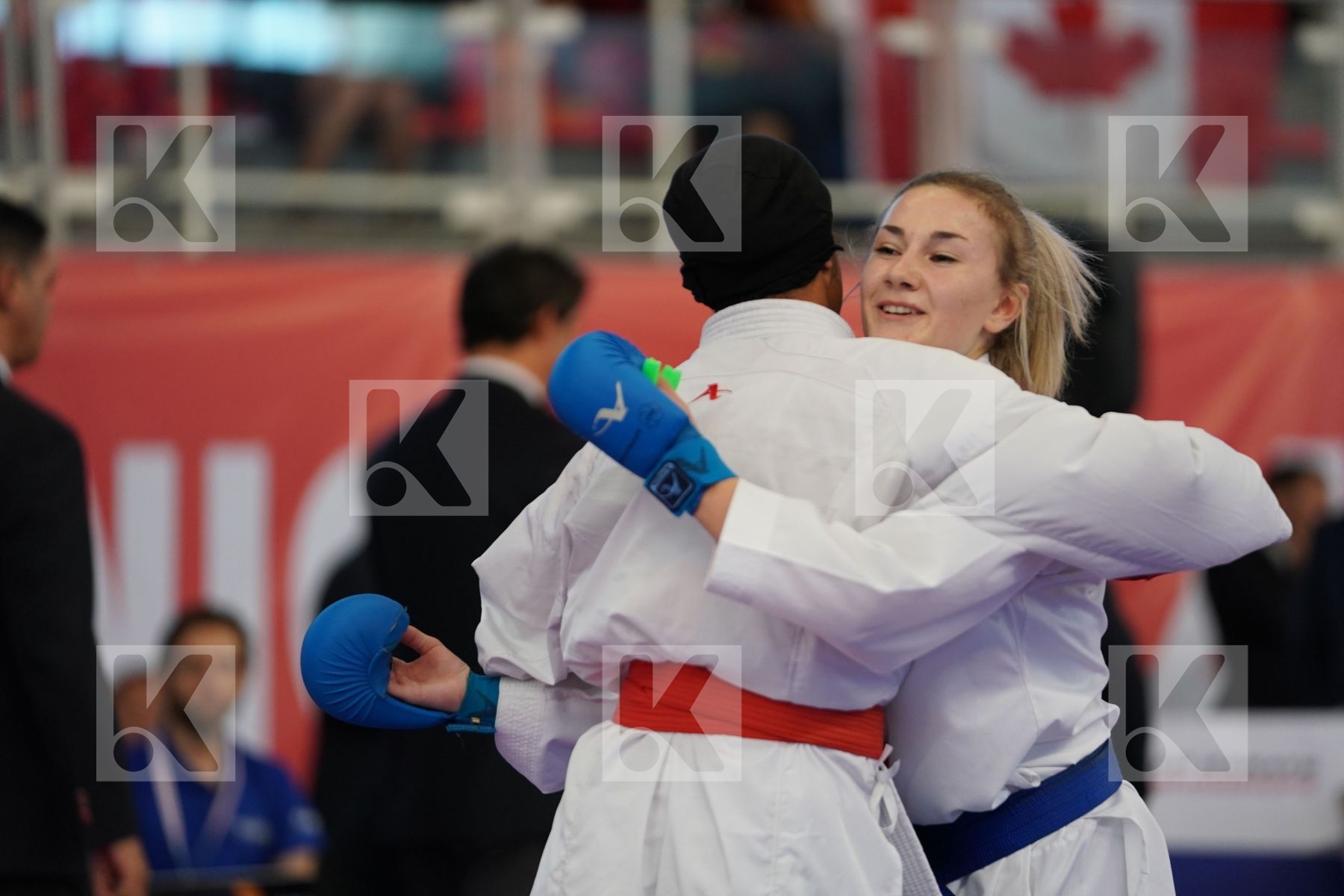HASSAN BASMALA (EGYPT) vs VLASAKOVA ADELA (SLOVAKIA) in Cadet Kumite Female -54 Kg - Podium ceremony