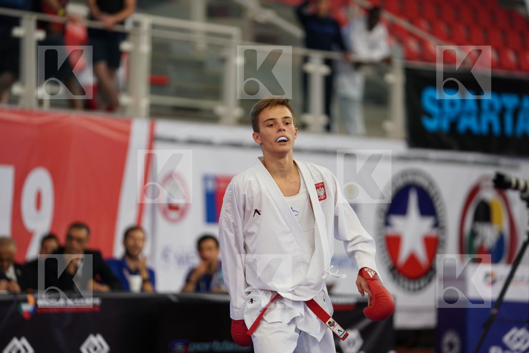 DZIUDA DOMINIK (POLAND) vs KURT ENES FATIH (TURKEY) in Cadet Kumite Male -57 Kg - Podium ceremony