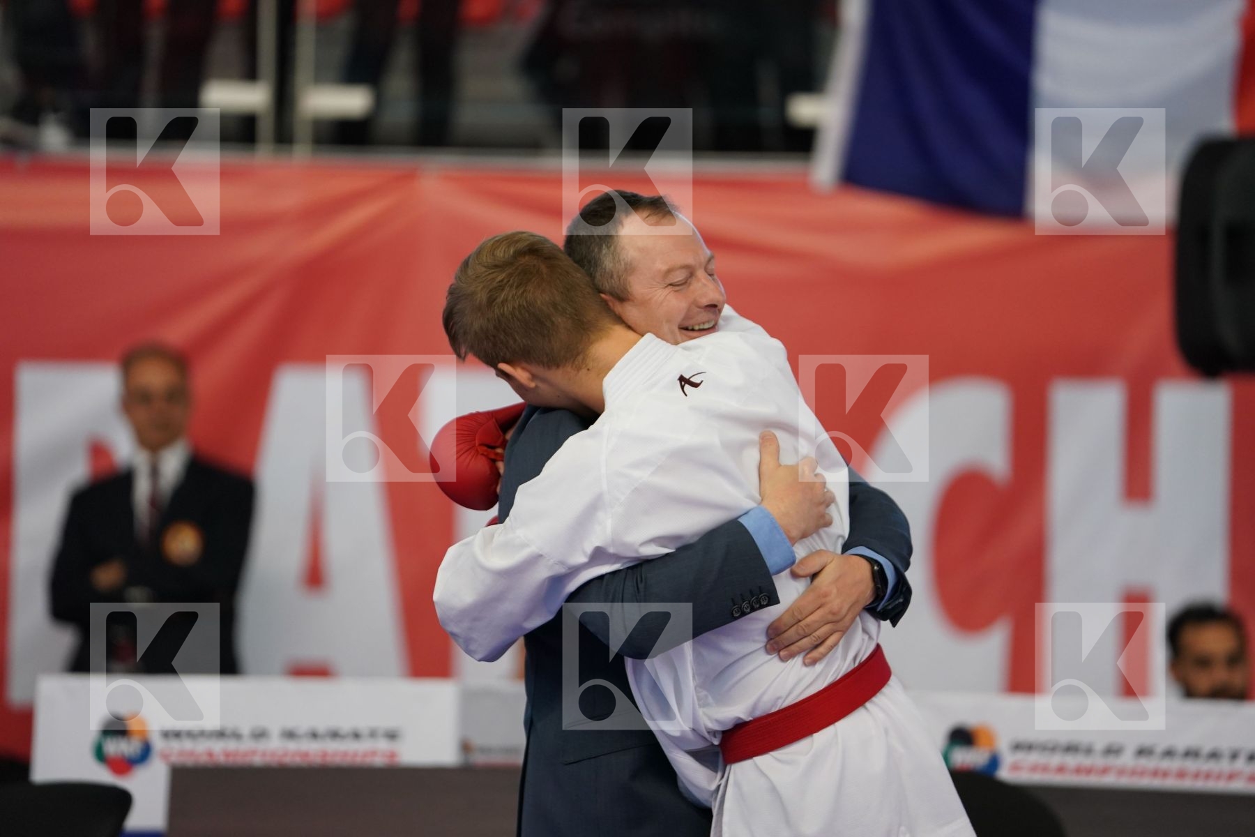 DZIUDA DOMINIK (POLAND) vs KURT ENES FATIH (TURKEY) in Cadet Kumite Male -57 Kg - Podium ceremony