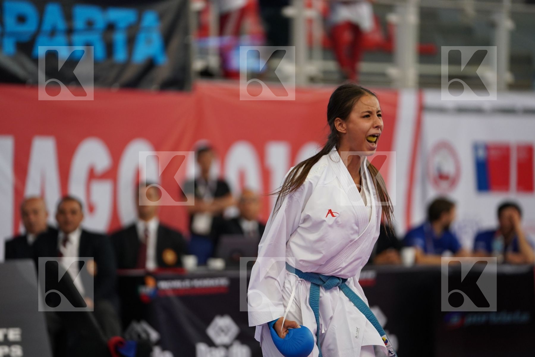 OUHRA AYA (MOROCCO) vs CHRYSOPOULOU KONSTANTINA (GREECE) in Cadet Kumite Female 54+ Kg - Podium ceremony