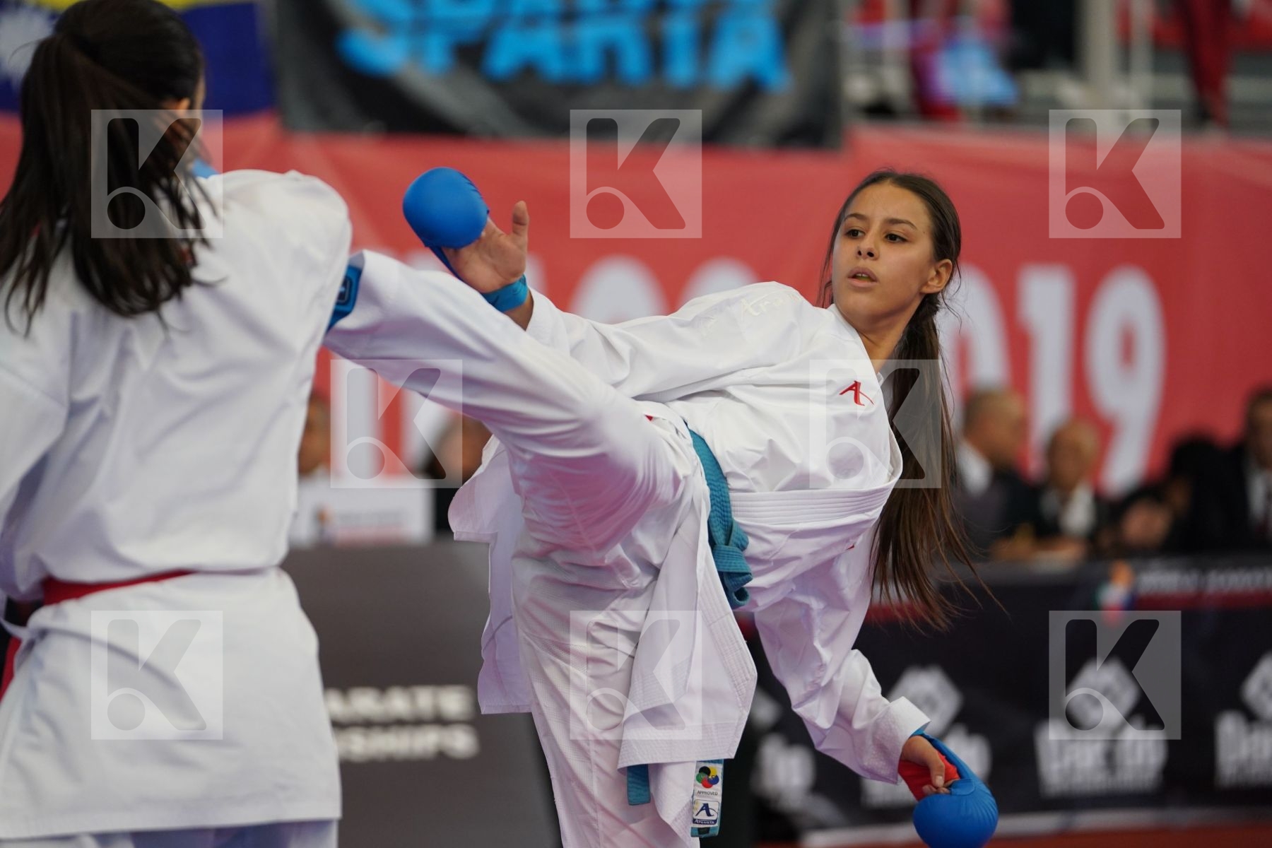 OUHRA AYA (MOROCCO) vs CHRYSOPOULOU KONSTANTINA (GREECE) in Cadet Kumite Female 54+ Kg - Podium ceremony