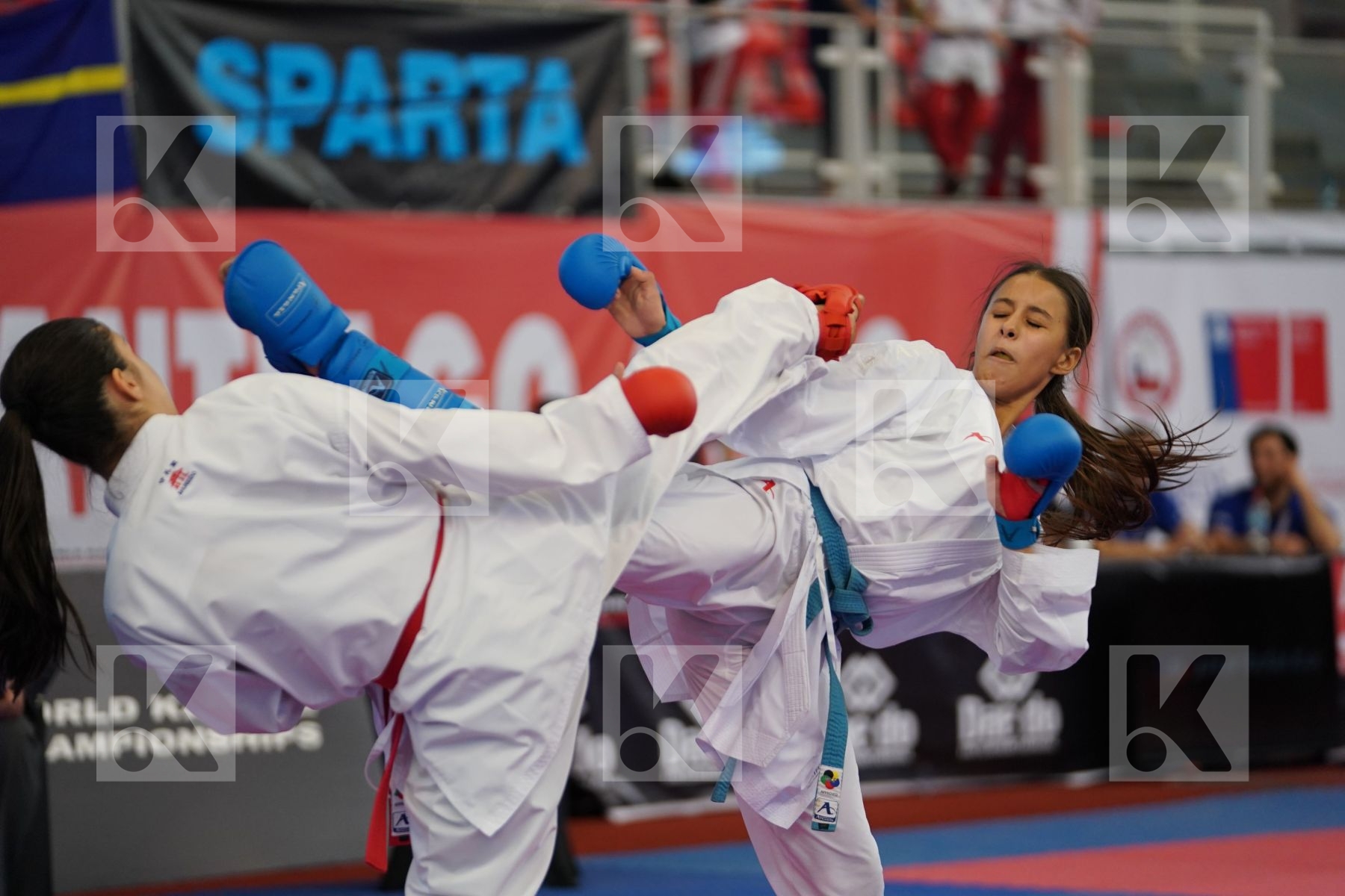OUHRA AYA (MOROCCO) vs CHRYSOPOULOU KONSTANTINA (GREECE) in Cadet Kumite Female 54+ Kg - Podium ceremony