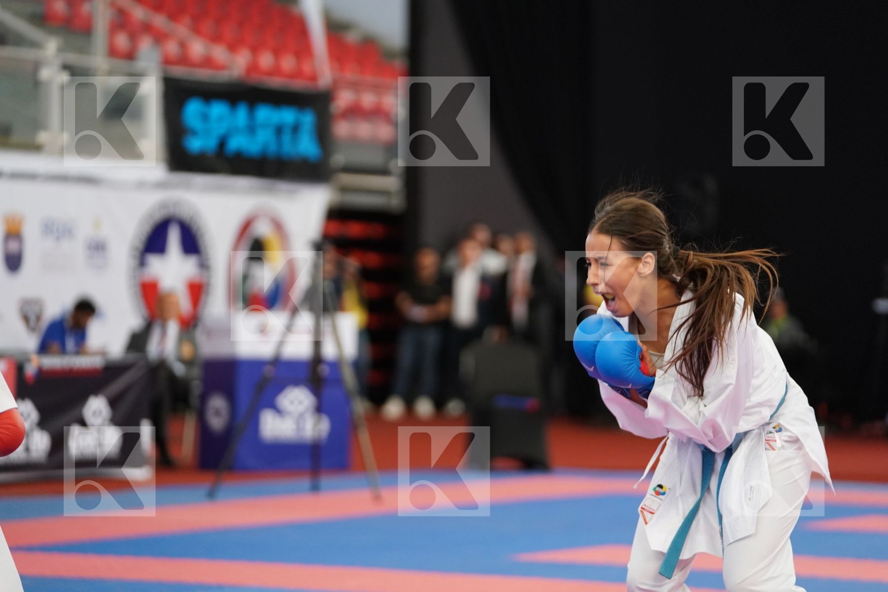 OUHRA AYA (MOROCCO) vs CHRYSOPOULOU KONSTANTINA (GREECE) in Cadet Kumite Female 54+ Kg - Podium ceremony