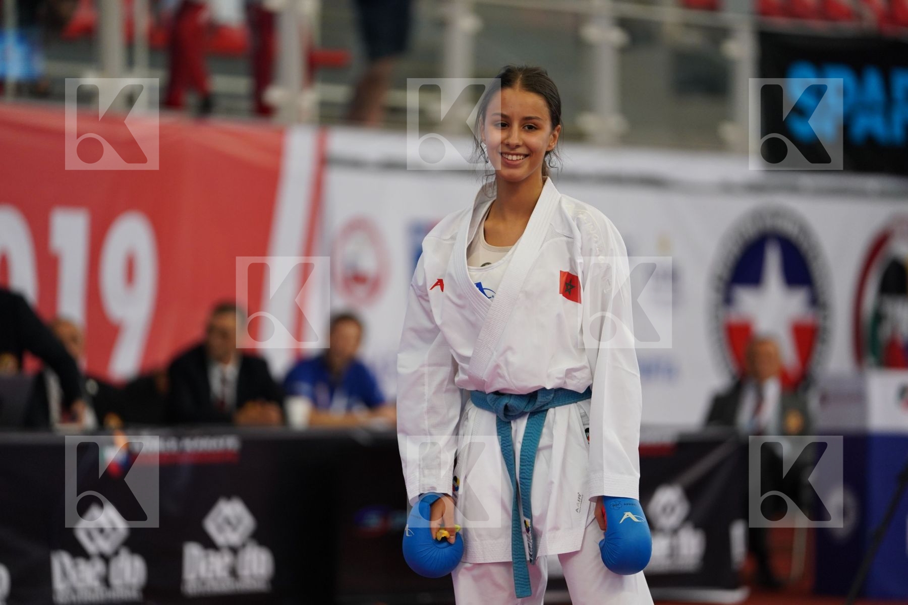 OUHRA AYA (MOROCCO) vs CHRYSOPOULOU KONSTANTINA (GREECE) in Cadet Kumite Female 54+ Kg - Podium ceremony