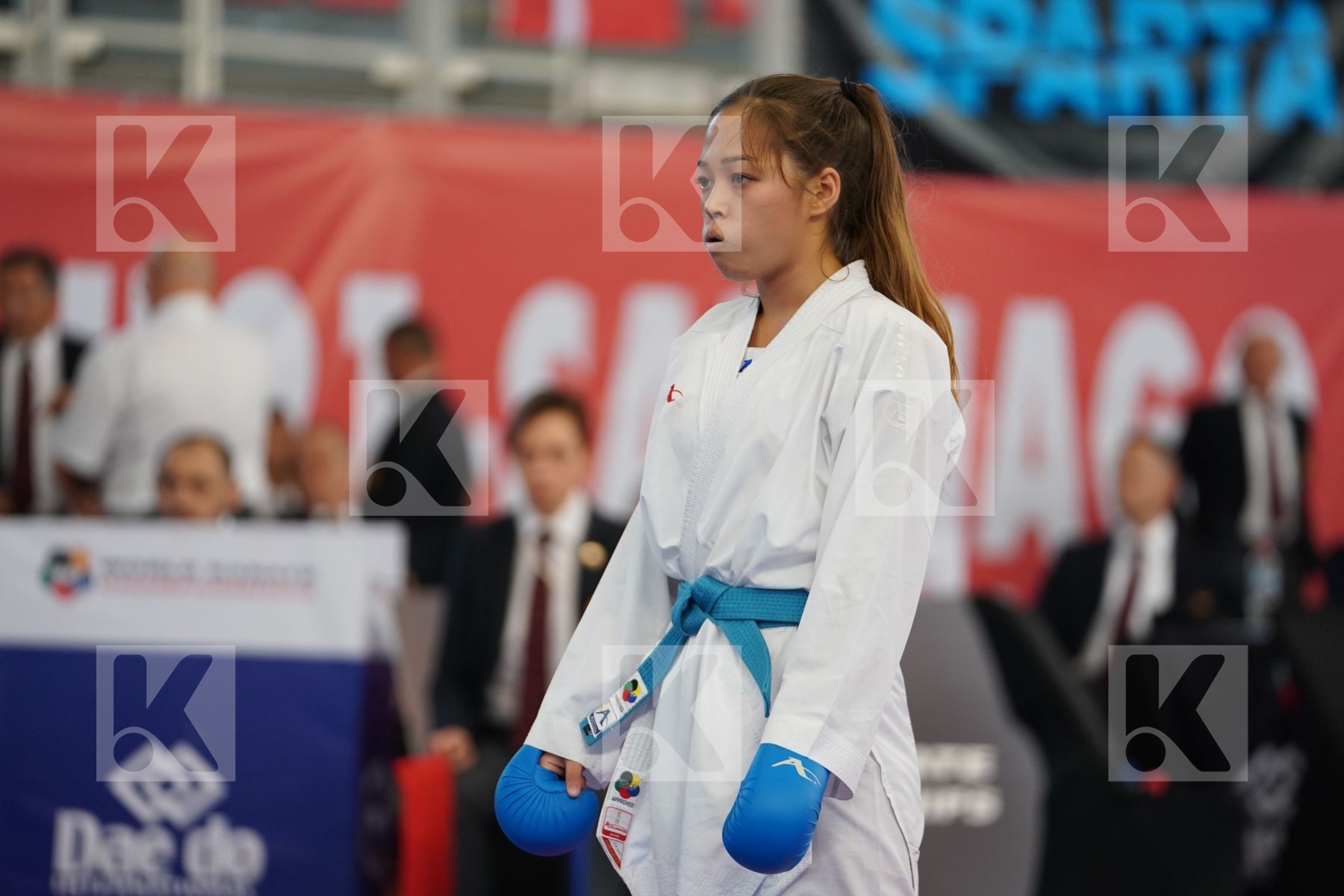ELGEWILY YASMIN NASR (EGYPT) vs GRIGOREVA ELIZAVETA (RUSSIAN FEDERATION) in Junior Kumite Female -48 Kg - Podium ceremony