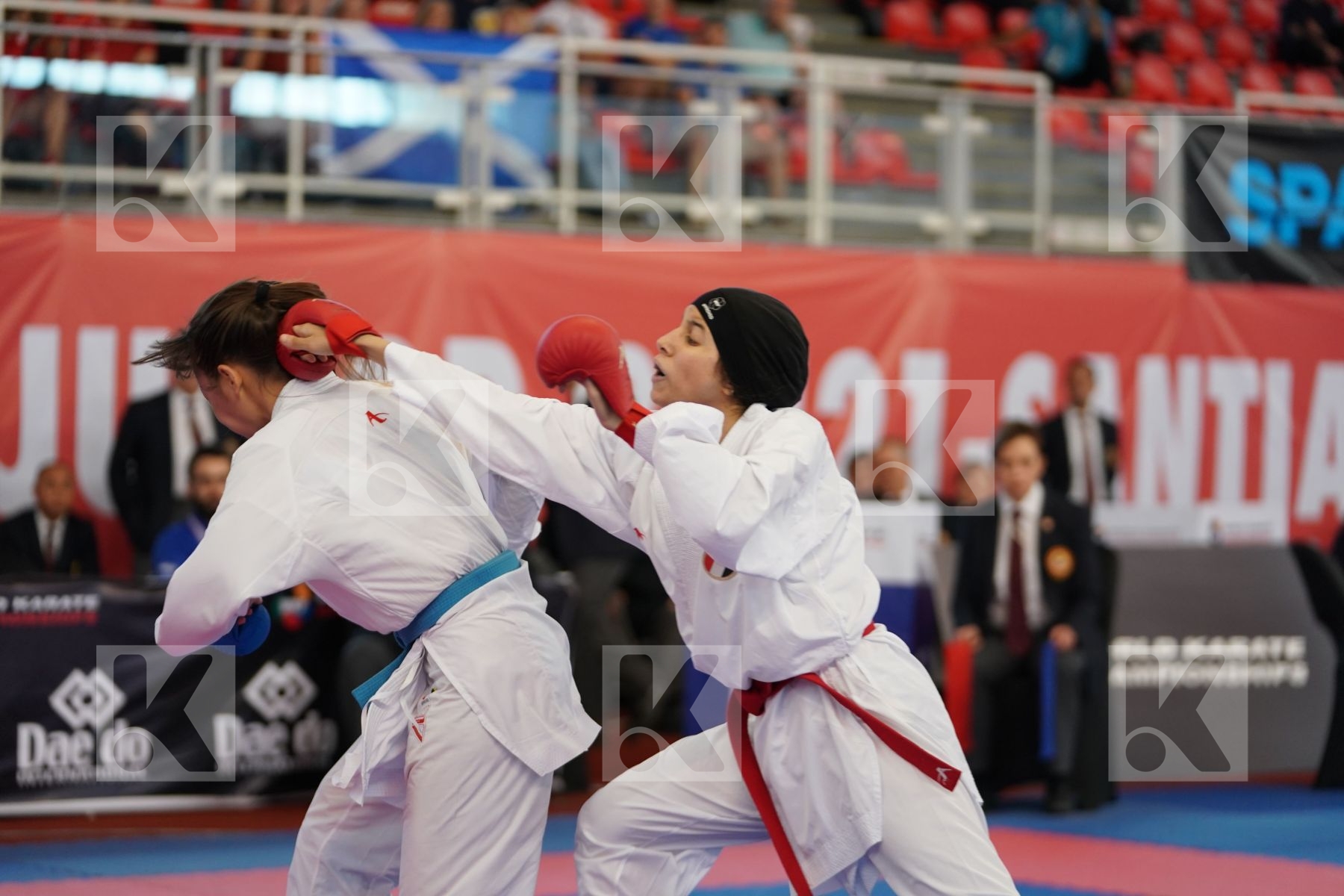 ELGEWILY YASMIN NASR (EGYPT) vs GRIGOREVA ELIZAVETA (RUSSIAN FEDERATION) in Junior Kumite Female -48 Kg - Podium ceremony