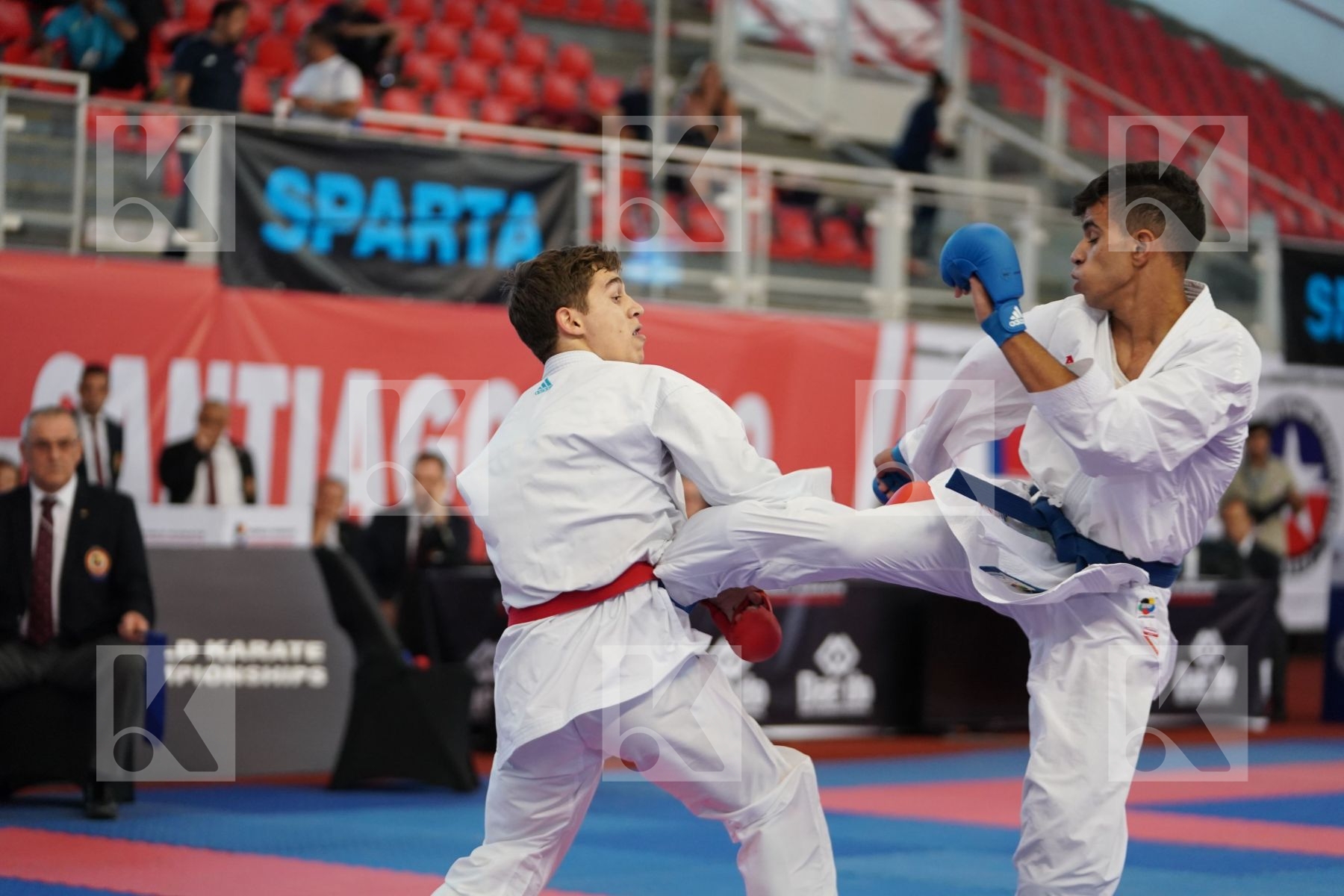 LOTFY AHMED AIMAN (EGYPT) vs MAMMADLI HUSEYN (AZERBAIJAN) in Junior Kumite Male -61 Kg - Podium ceremony