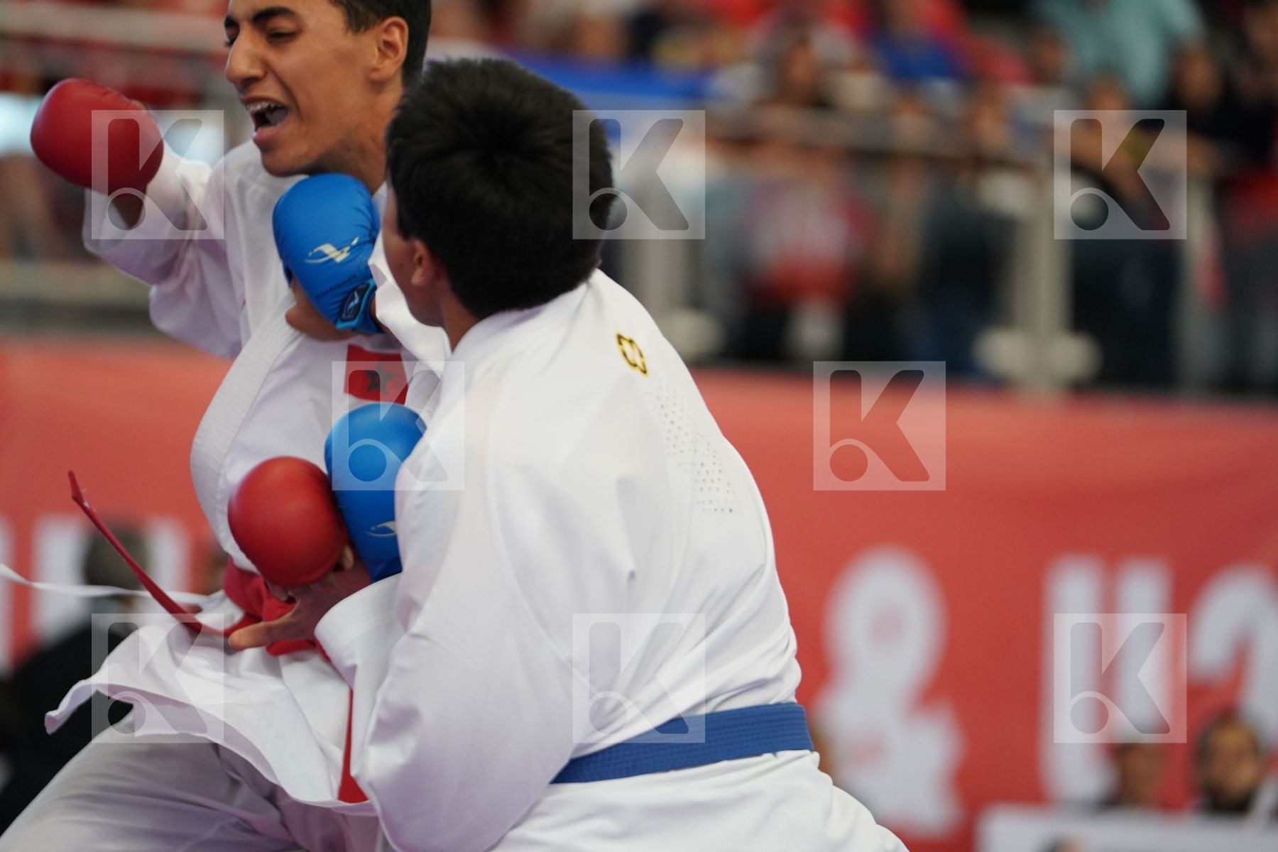 SRITI MEHDI (MOROCCO) vs GUERRA DIEGO (CHILE) in Junior Kumite Male -76 Kg - Podium ceremony