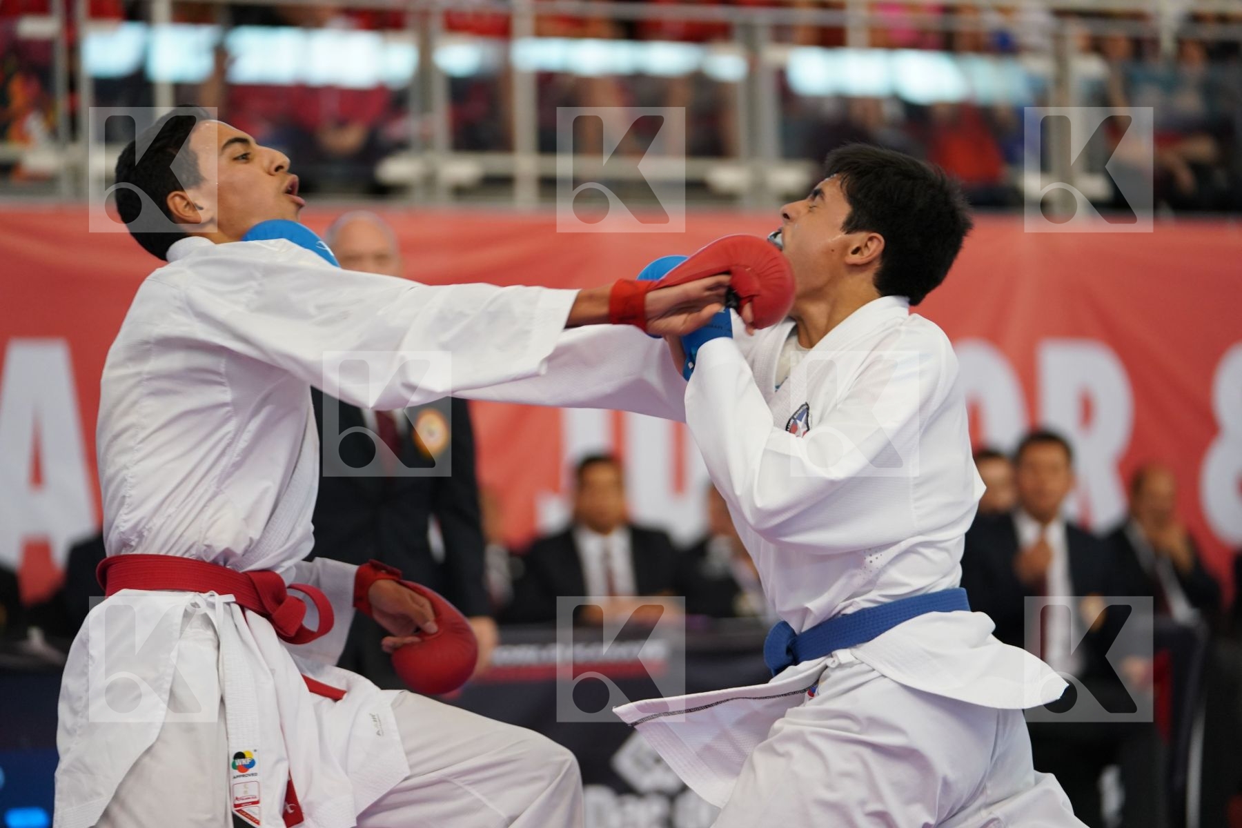 SRITI MEHDI (MOROCCO) vs GUERRA DIEGO (CHILE) in Junior Kumite Male -76 Kg - Podium ceremony