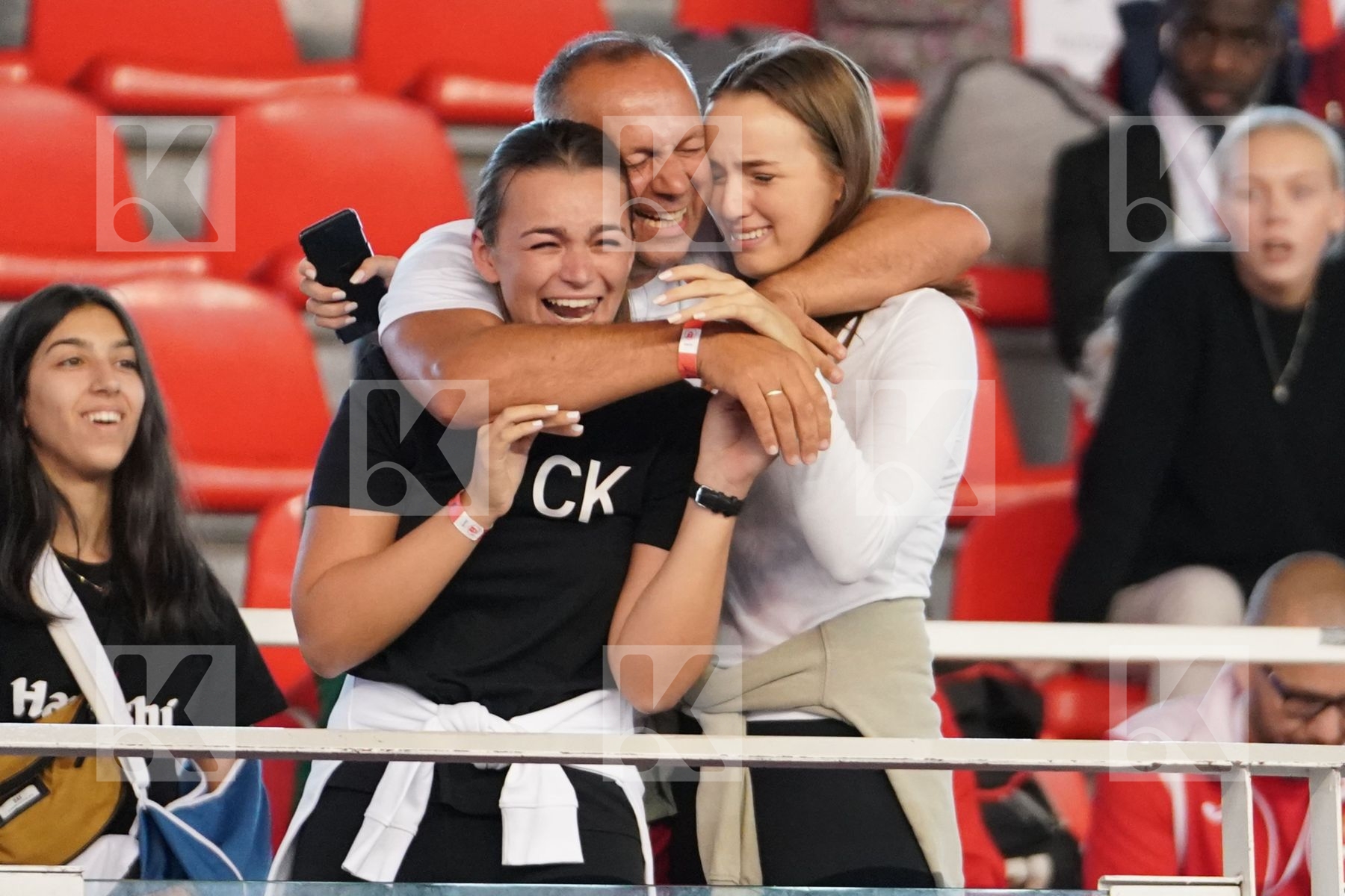 VUKOVIC MARINA (AUSTRIA) vs GOLUBEVA VALERIIA (RUSSIAN FEDERATION) in Junior Kumite Female 59+ Kg - Podium ceremony