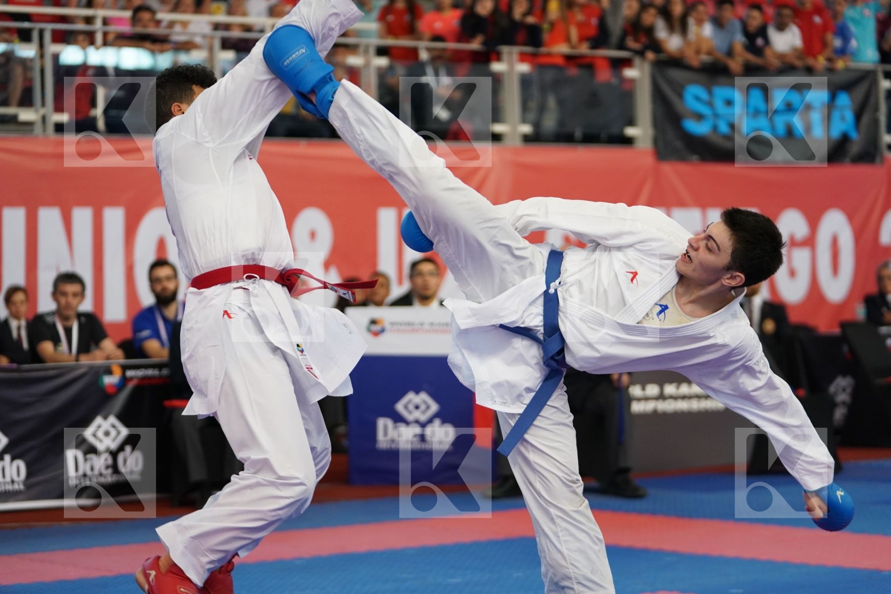 MOHAMED HAZEM AHMED (EGYPT) vs NUNEZ BENJAMIN (CHILE) in Junior Kumite Male 76+ Kg - Podium ceremony