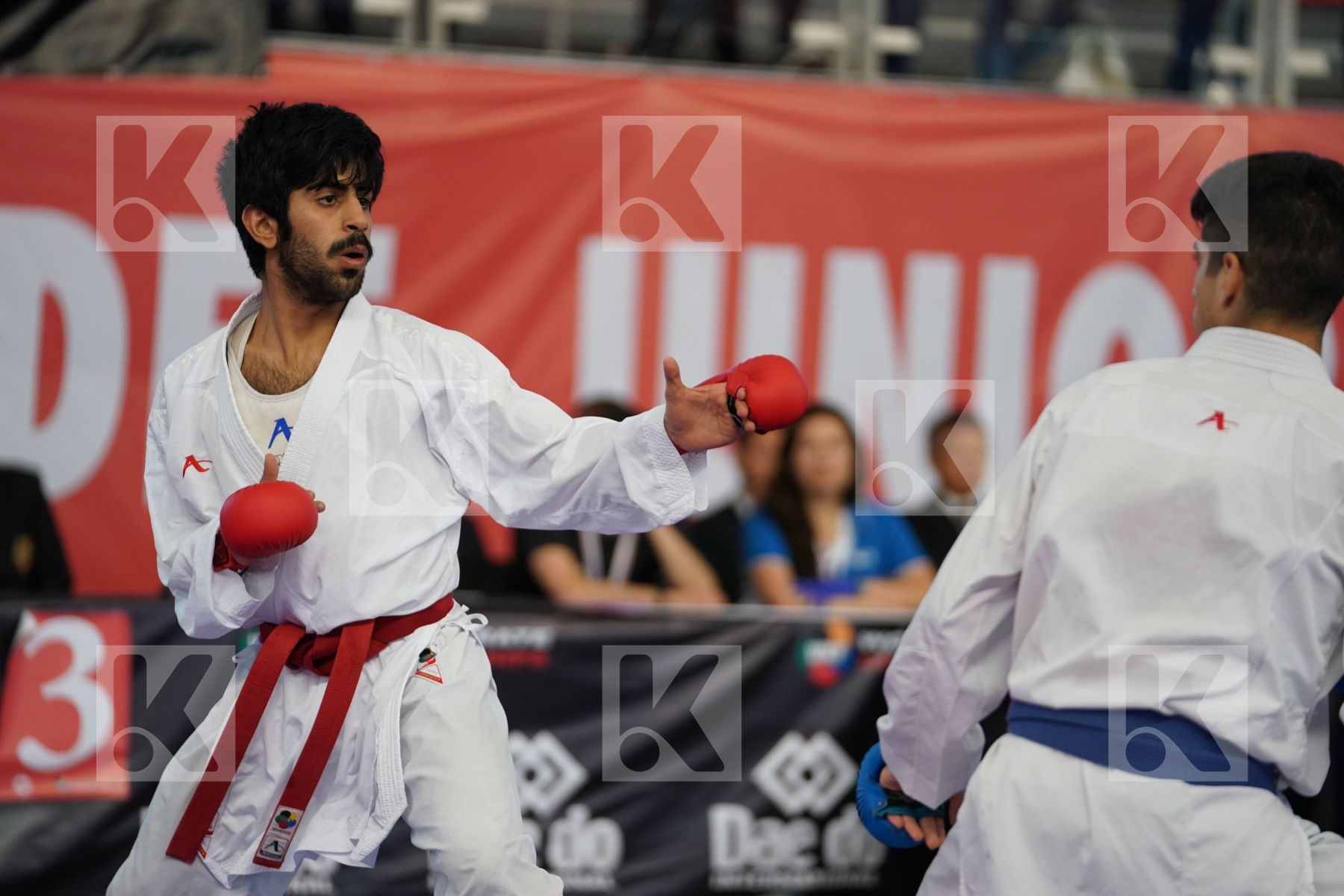 ALZUABI MESHARI (SAUDI ARABIA) vs XENOS CHRISTOS-STEFANOS (GREECE) in Under 21 Kumite Male -60 Kg - Podium ceremony