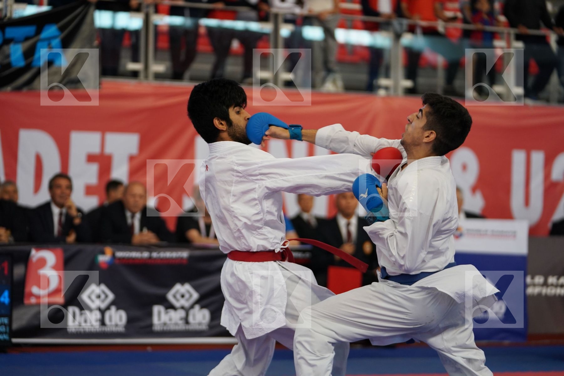 ALZUABI MESHARI (SAUDI ARABIA) vs XENOS CHRISTOS-STEFANOS (GREECE) in Under 21 Kumite Male -60 Kg - Podium ceremony