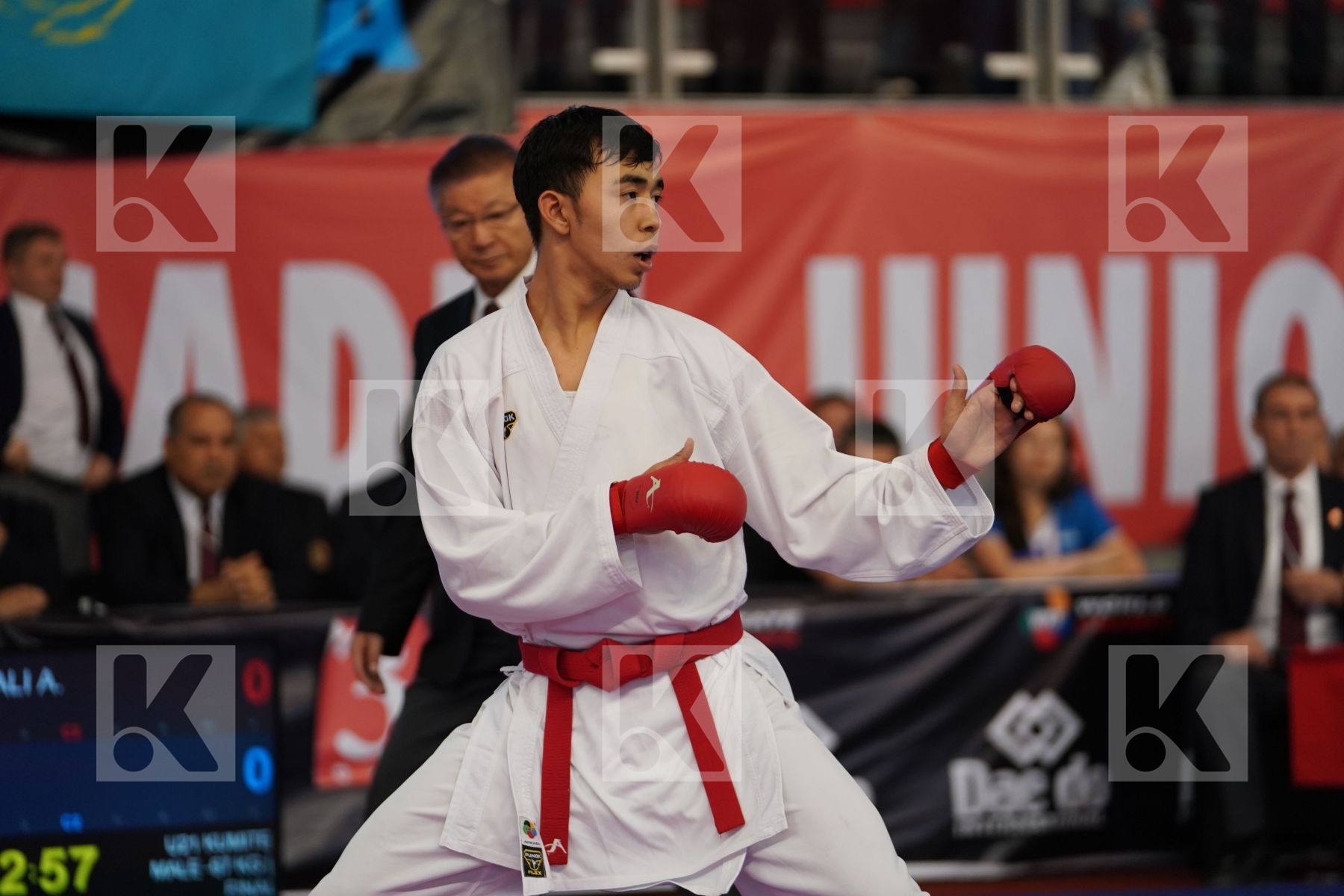 BATYRGALI ABILMANSUR (KAZAKHSTAN) vs OZER OMER ABDURRAHIM (TURKEY) in Under 21 Kumite Male -67 Kg - Podium ceremony