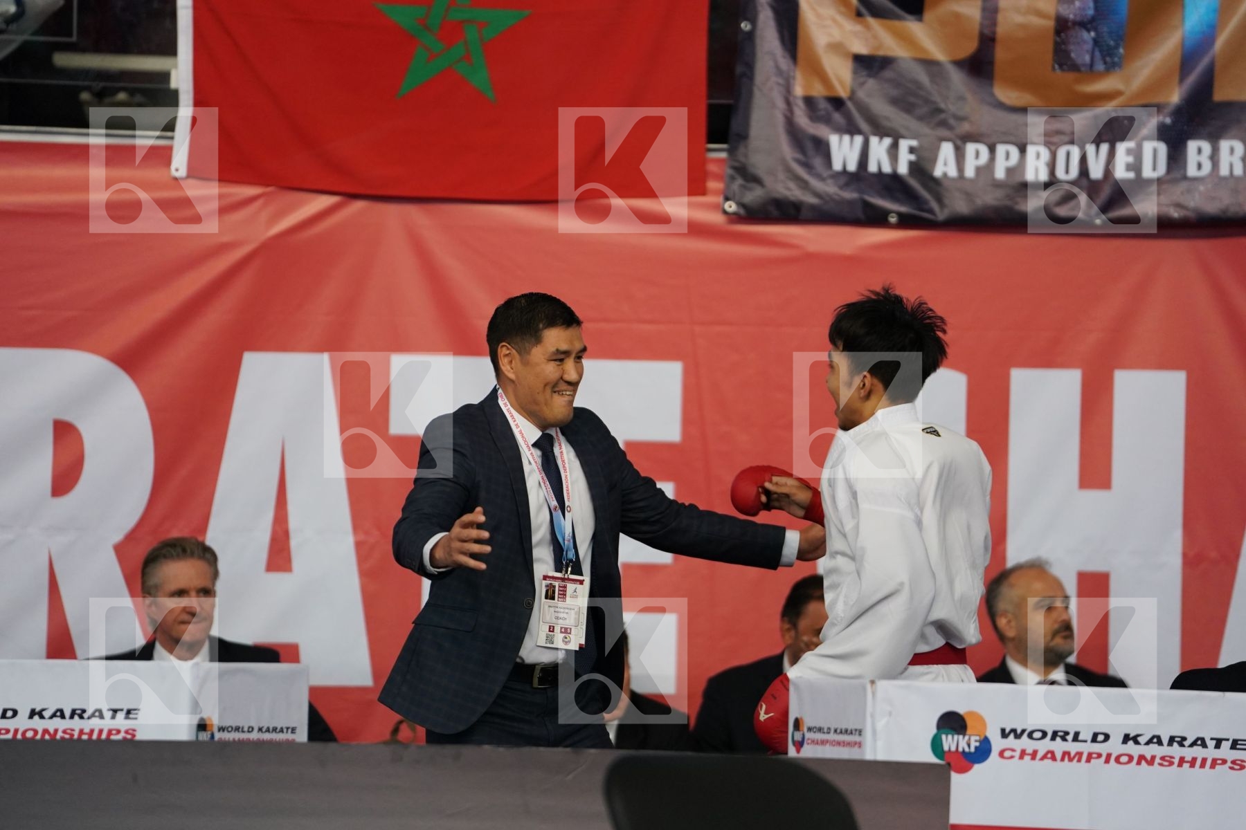 BATYRGALI ABILMANSUR (KAZAKHSTAN) vs OZER OMER ABDURRAHIM (TURKEY) in Under 21 Kumite Male -67 Kg - Podium ceremony