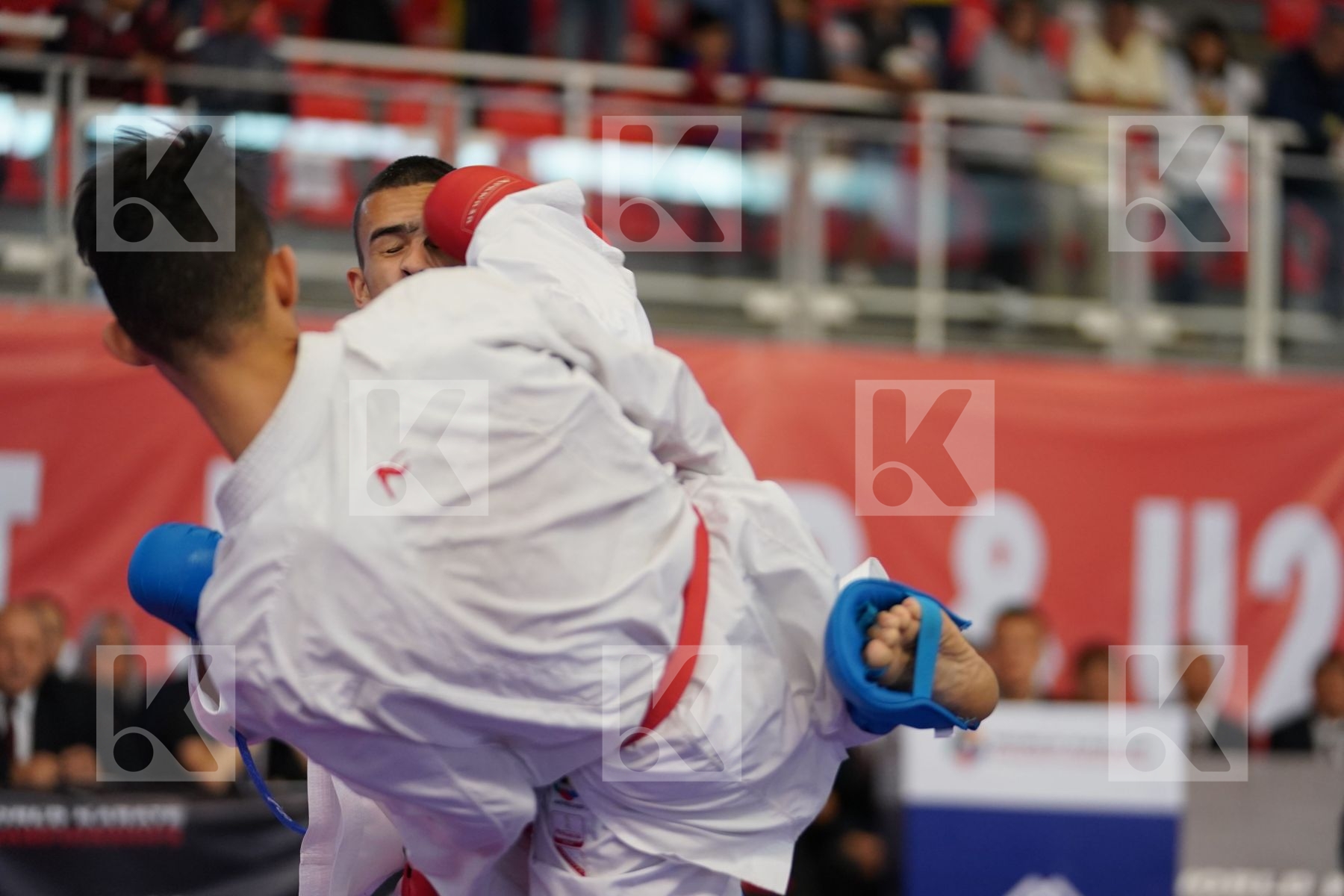 SEKOURI YASSINE (MOROCCO) vs TURULJA HAMZA (BOSNIA AND HERZEGOVINA) in Under 21 Kumite Male -75 Kg - Podium ceremony