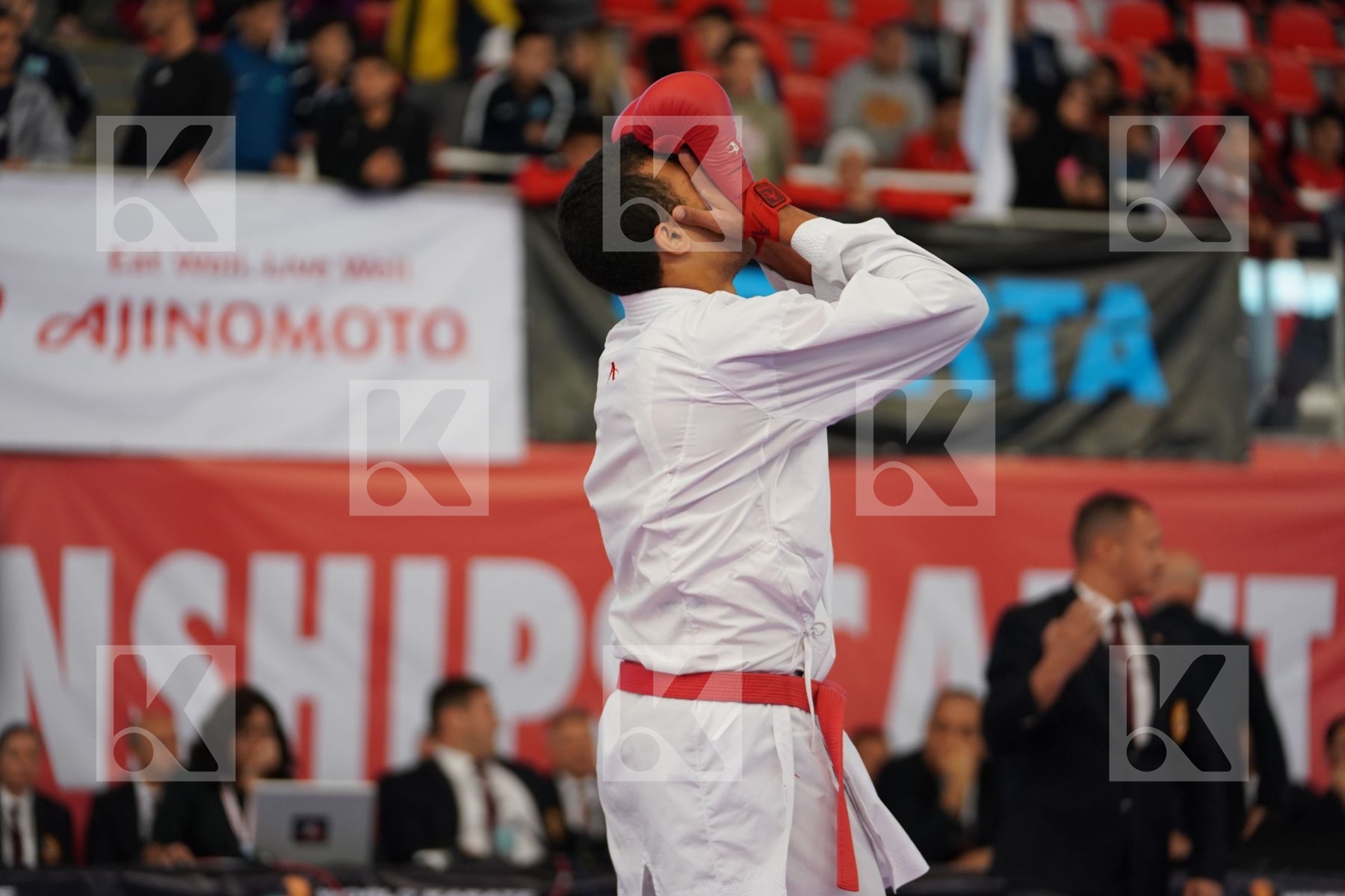 SLIMANI THAMEUR (TUNISIA) vs ABDESSELEM RAYBAK (FRANCE) in Under 21 Kumite Male -84 Kg - Podium ceremony