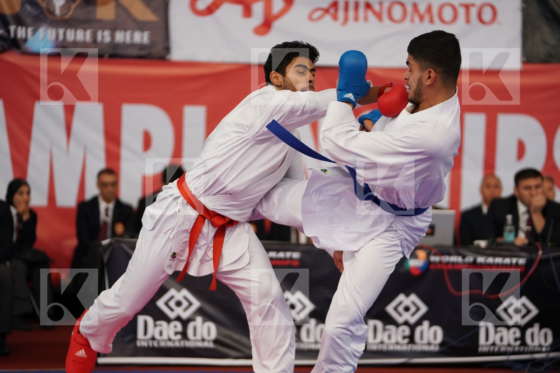 MAHMOUD TAHA TAREK (EGYPT) vs FILALI MEHDI (FRANCE) in Under 21 Kumite Male 84+ Kg - Podium ceremony