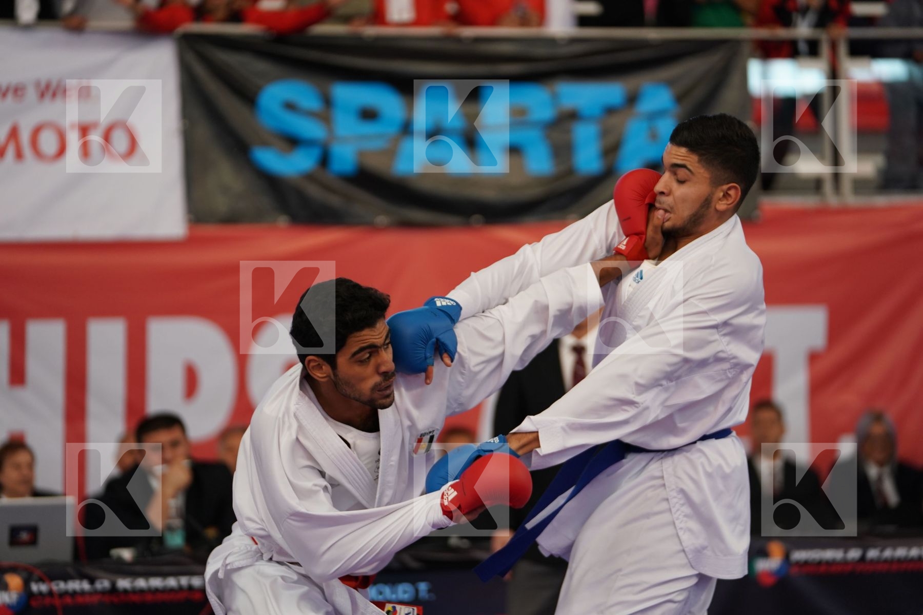 MAHMOUD TAHA TAREK (EGYPT) vs FILALI MEHDI (FRANCE) in Under 21 Kumite Male 84+ Kg - Podium ceremony