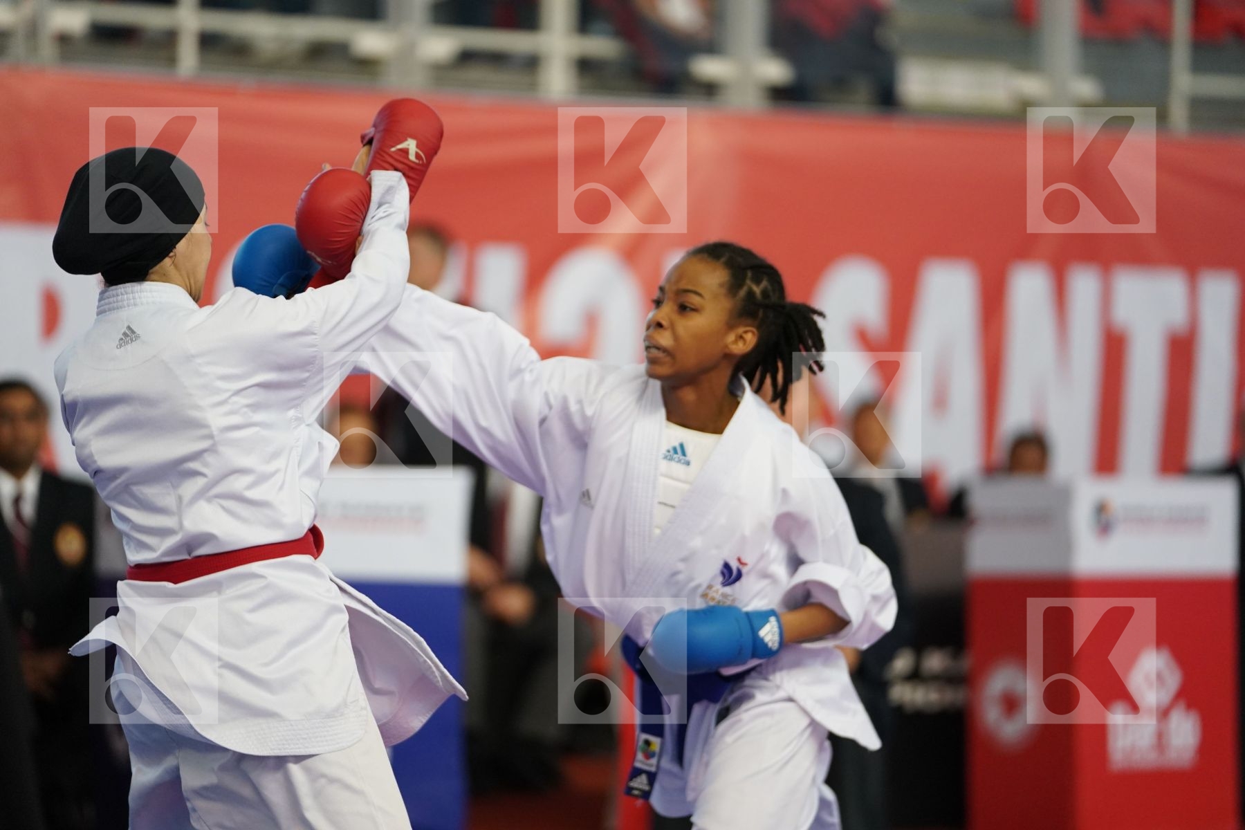 ELHAYTI CHAIMAE (MOROCCO) vs AHMED NISWA (FRANCE) in Under 21 Kumite Female -50 Kg - Podium ceremony