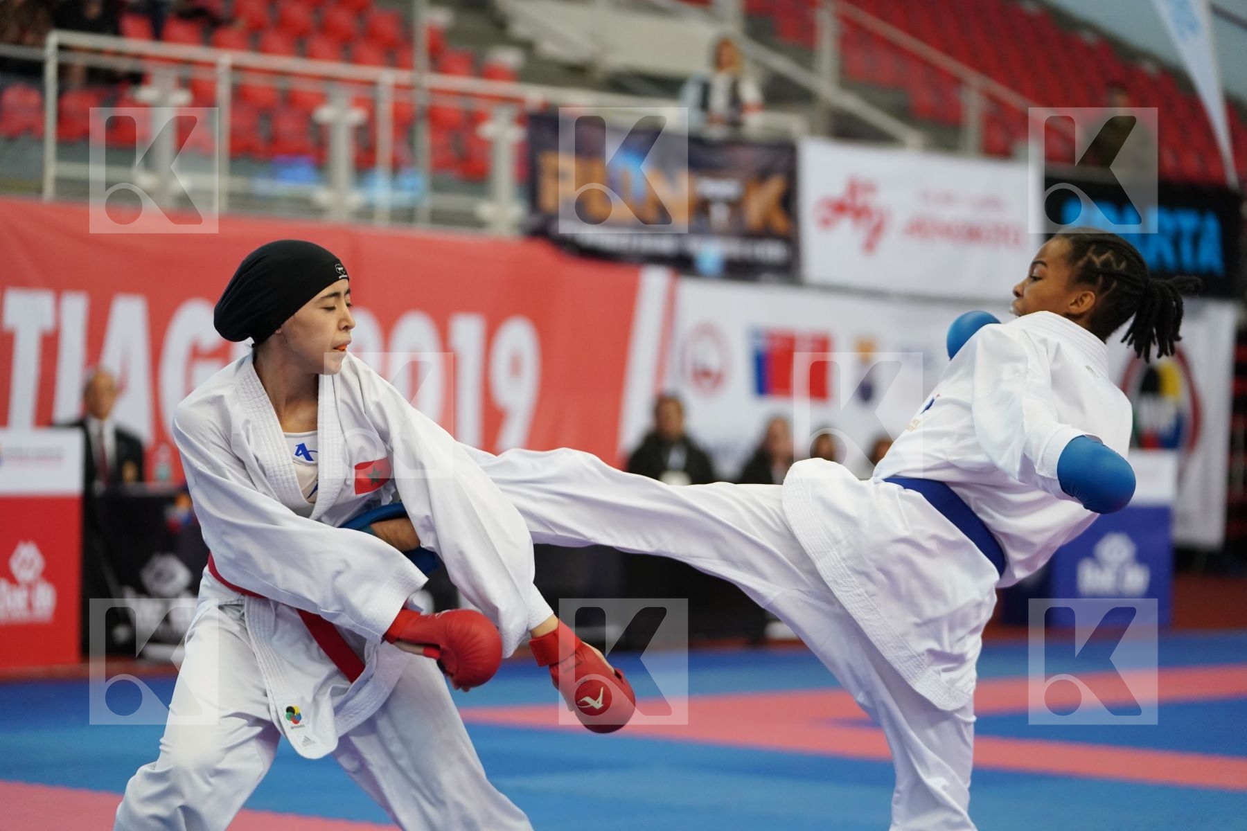 ELHAYTI CHAIMAE (MOROCCO) vs AHMED NISWA (FRANCE) in Under 21 Kumite Female -50 Kg - Podium ceremony