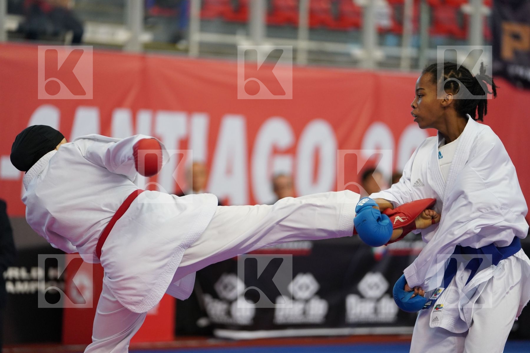 ELHAYTI CHAIMAE (MOROCCO) vs AHMED NISWA (FRANCE) in Under 21 Kumite Female -50 Kg - Podium ceremony
