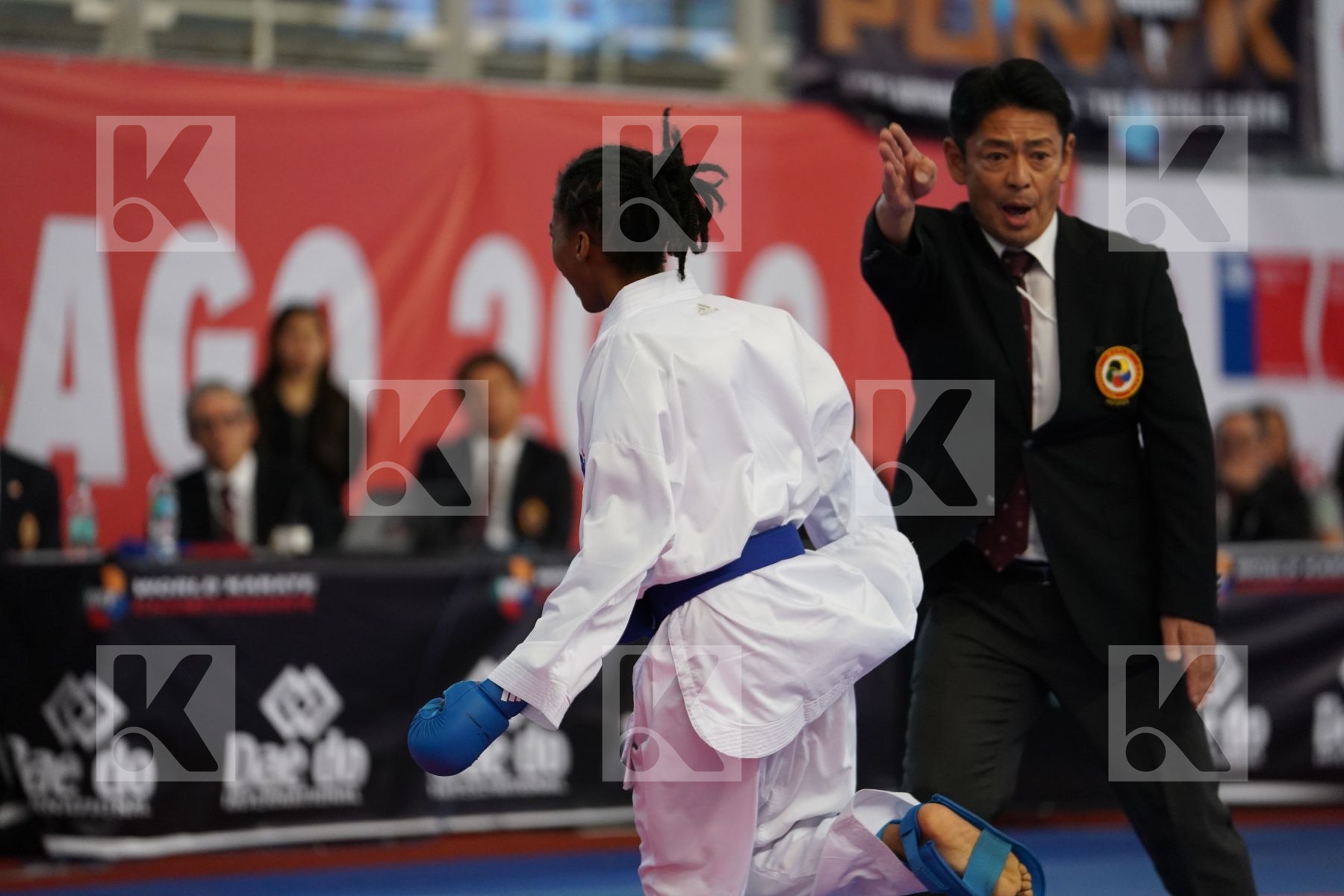 ELHAYTI CHAIMAE (MOROCCO) vs AHMED NISWA (FRANCE) in Under 21 Kumite Female -50 Kg - Podium ceremony