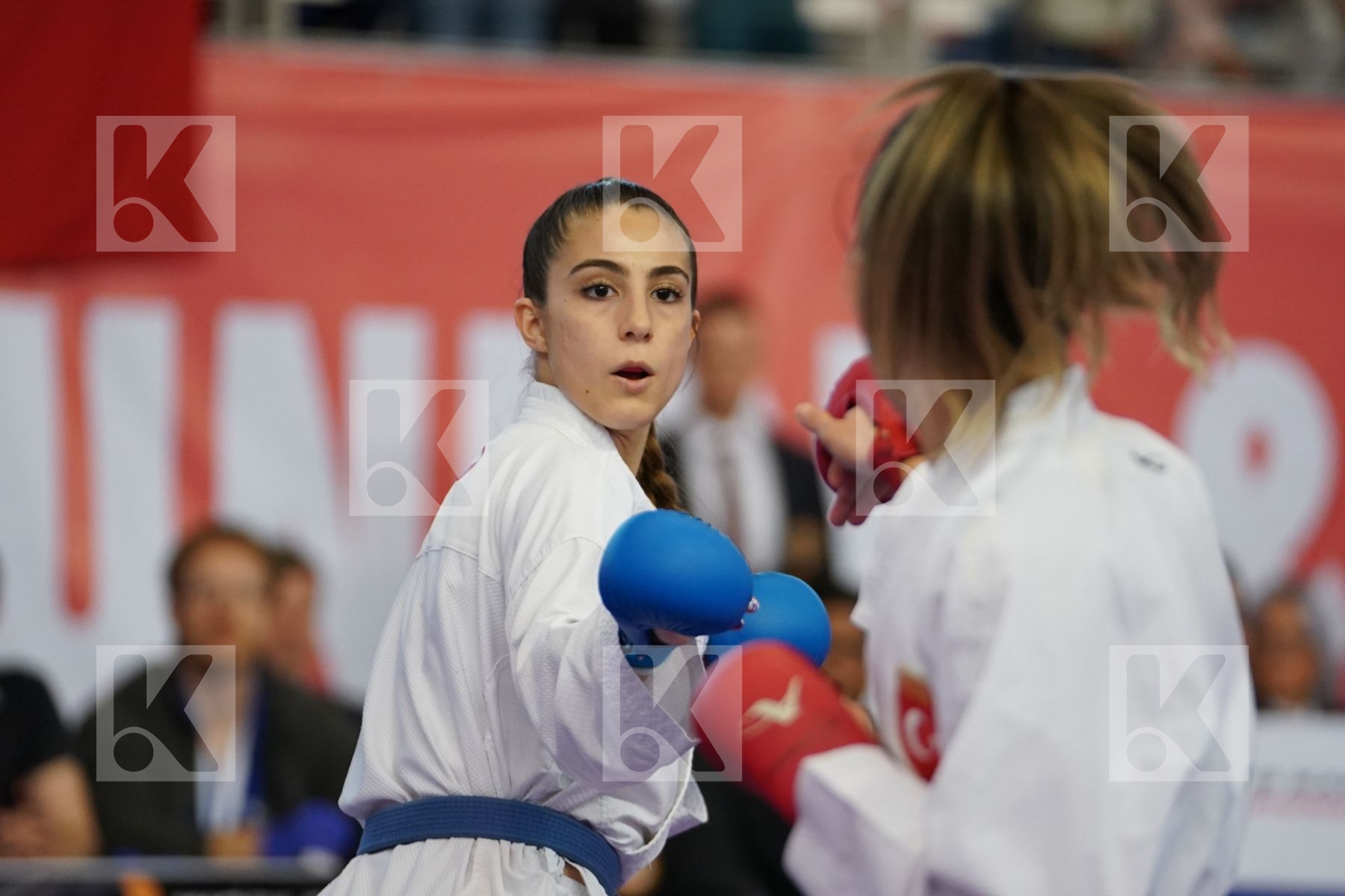 DEMIRTURK GULSEN (TURKEY) vs TORO MENESES VALENTINA (CHILE) in Under 21 Kumite Female -55 Kg - Podium ceremony