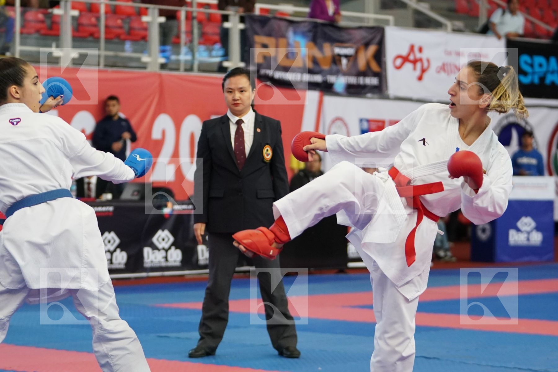 DEMIRTURK GULSEN (TURKEY) vs TORO MENESES VALENTINA (CHILE) in Under 21 Kumite Female -55 Kg - Podium ceremony