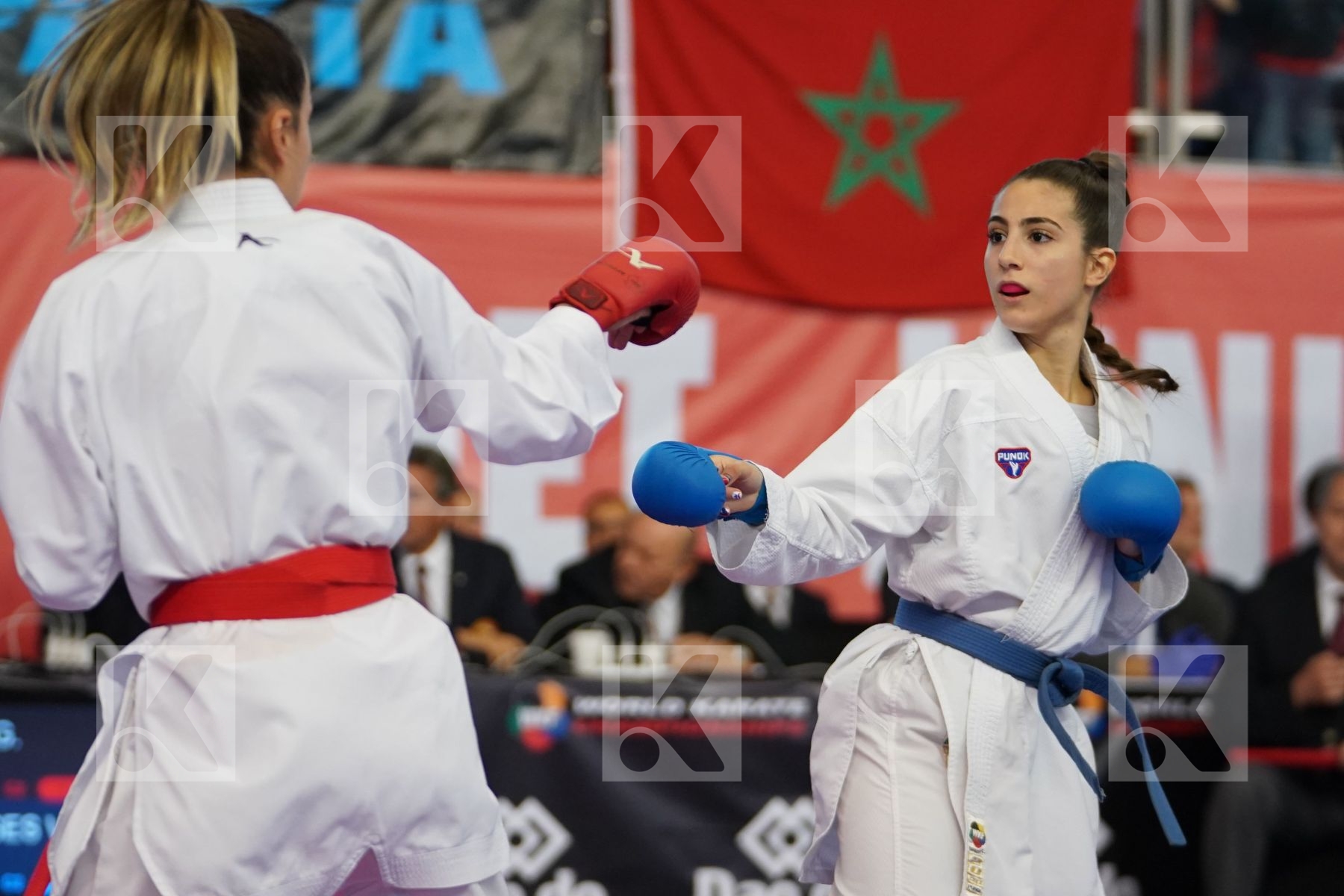 DEMIRTURK GULSEN (TURKEY) vs TORO MENESES VALENTINA (CHILE) in Under 21 Kumite Female -55 Kg - Podium ceremony