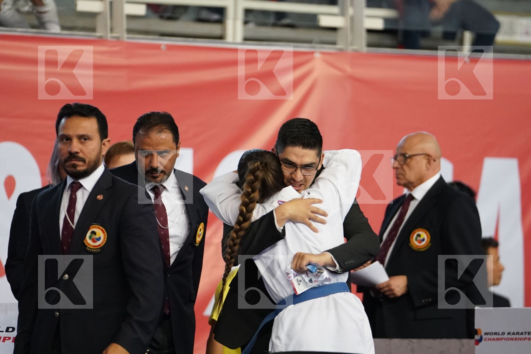 DEMIRTURK GULSEN (TURKEY) vs TORO MENESES VALENTINA (CHILE) in Under 21 Kumite Female -55 Kg - Podium ceremony