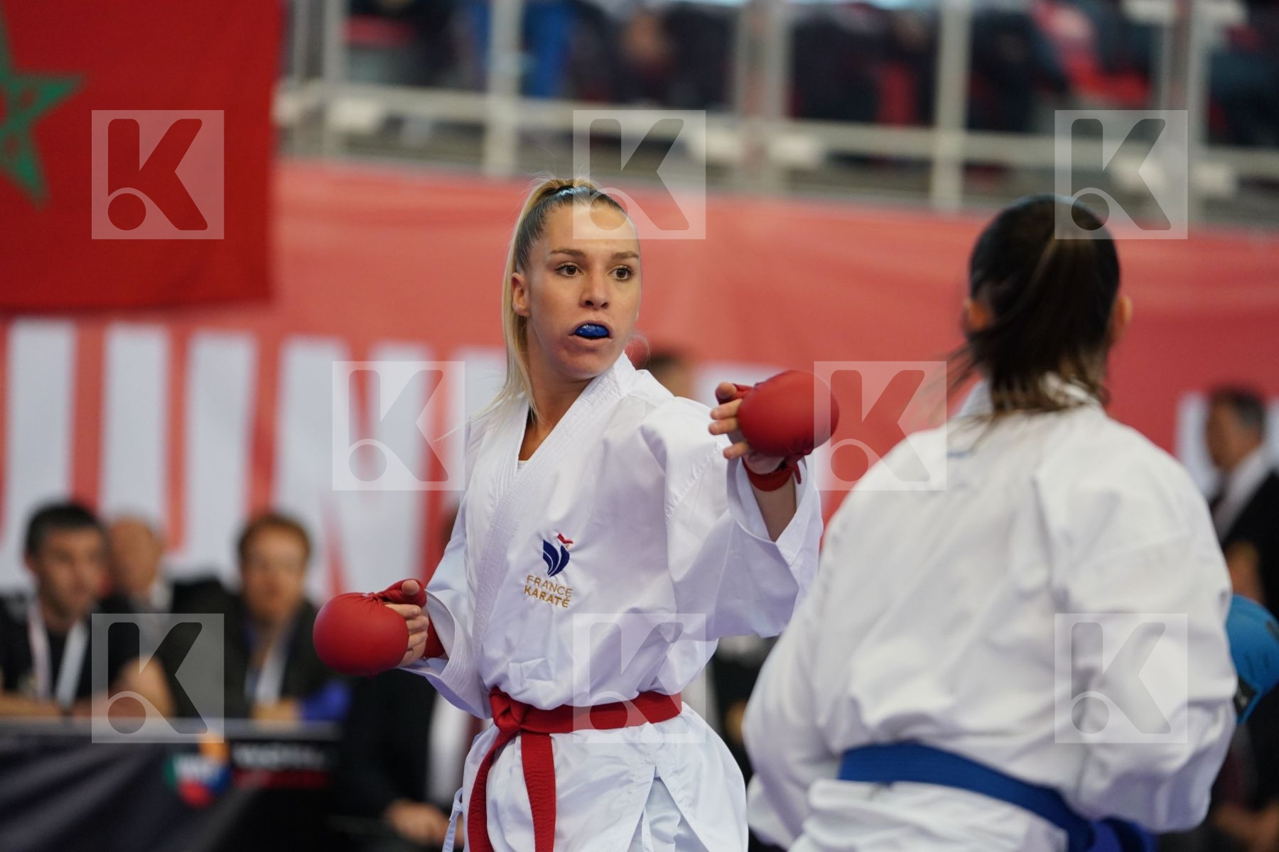 PHILIPPE GWENDOLINE (FRANCE) vs MANGIACAPRA ALESSANDRA (ITALY) in Under 21 Kumite Female -61 Kg - Podium ceremony