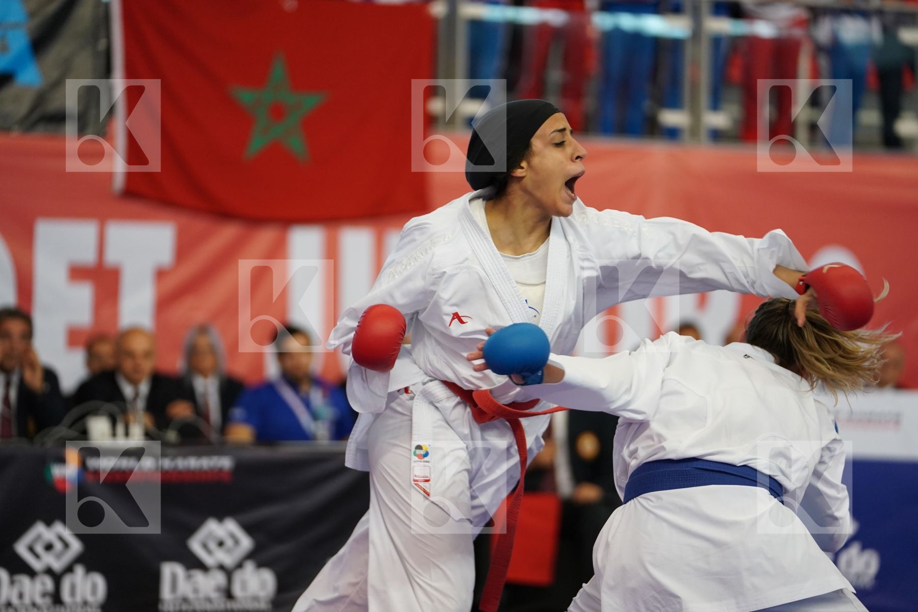 ABDELAZIZ FERYAL (EGYPT) vs ISAEVA VICTORIA (RUSSIAN FEDERATION) in Under 21 Kumite Female -68 Kg - Podium ceremony