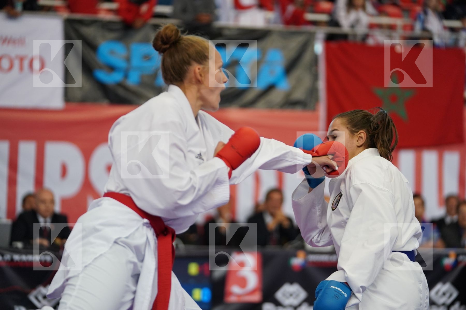 LESJAK LUCIJA (CROATIA) vs ZILLER LORA (AUSTRIA) in Under 21 Kumite Female 68+ Kg - Podium ceremony