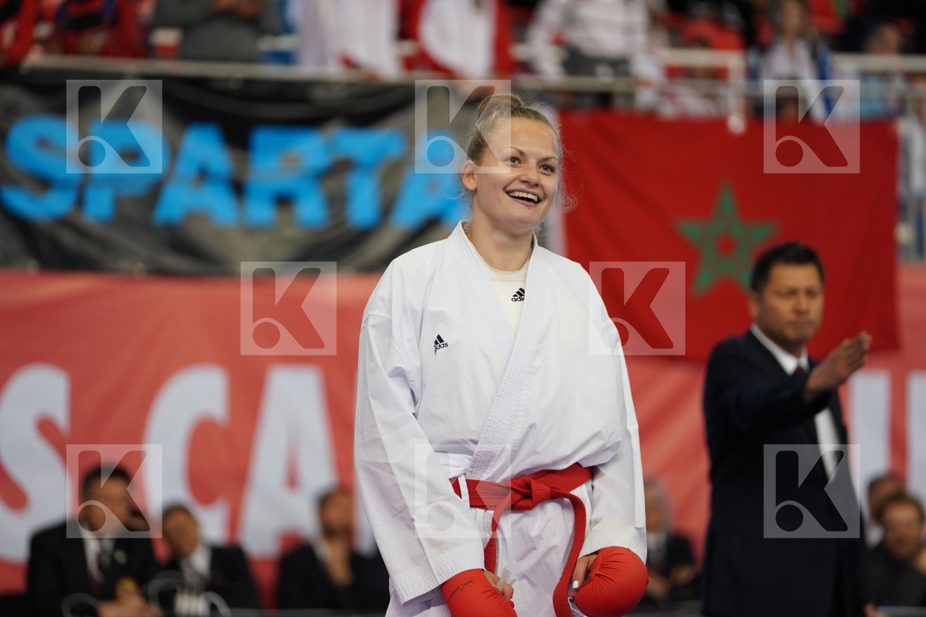 LESJAK LUCIJA (CROATIA) vs ZILLER LORA (AUSTRIA) in Under 21 Kumite Female 68+ Kg - Podium ceremony