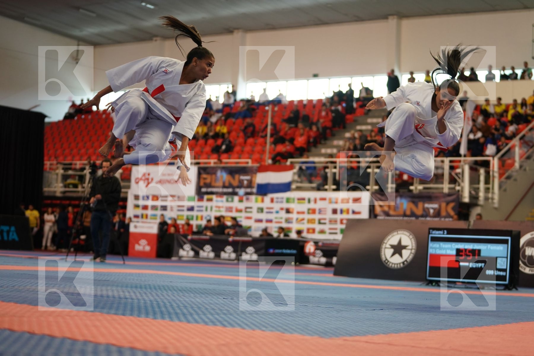 EGYPT in Cadet & Junior Team Female Kata - Podium ceremony