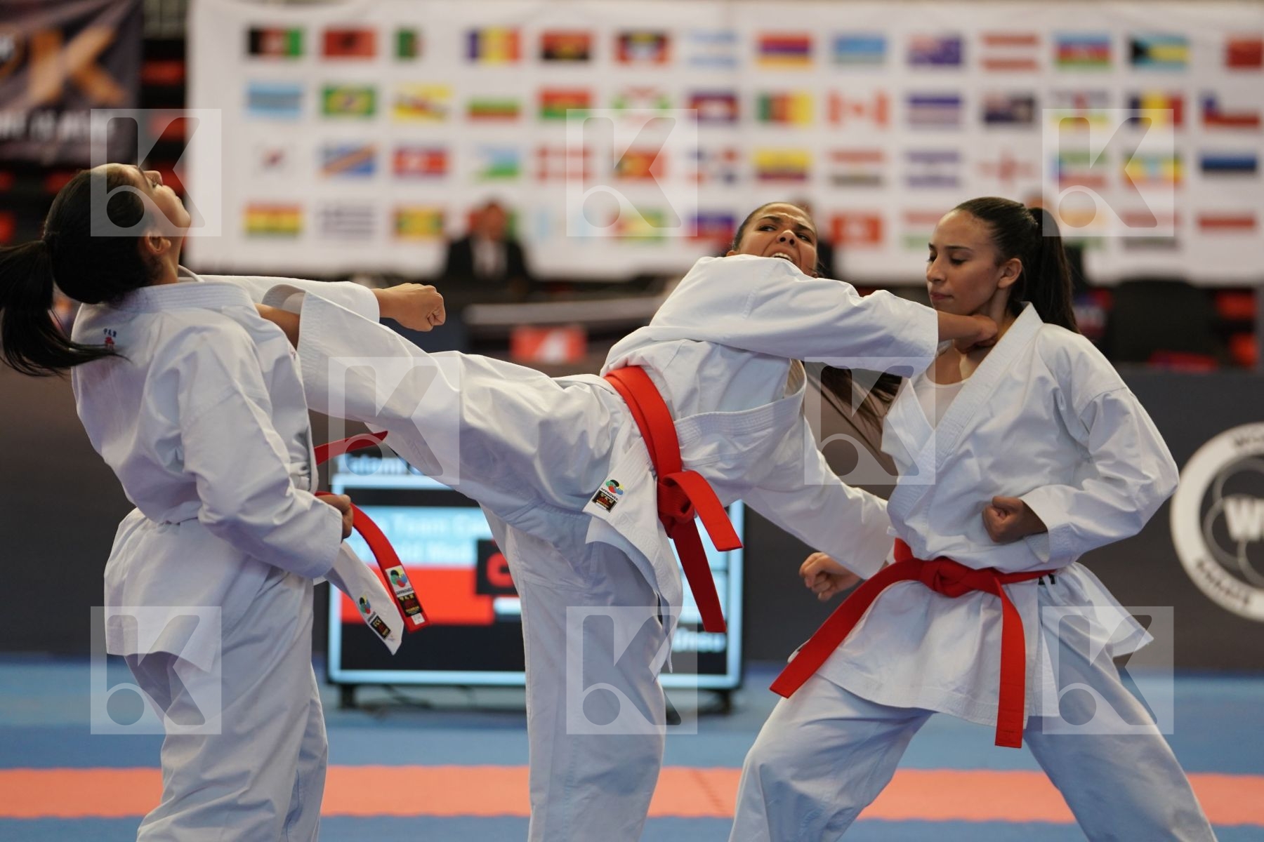 EGYPT in Cadet & Junior Team Female Kata - Podium ceremony