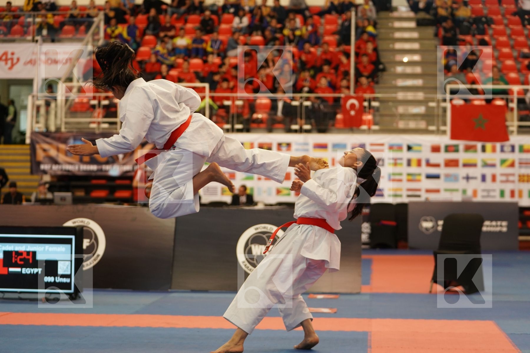 EGYPT in Cadet & Junior Team Female Kata - Podium ceremony