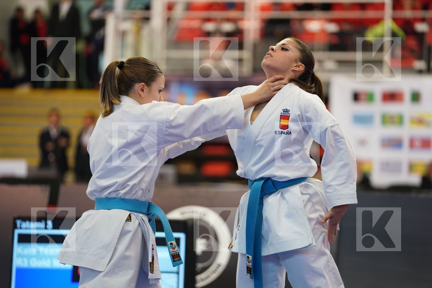 SPAIN in Cadet & Junior Team Female Kata - Podium ceremony